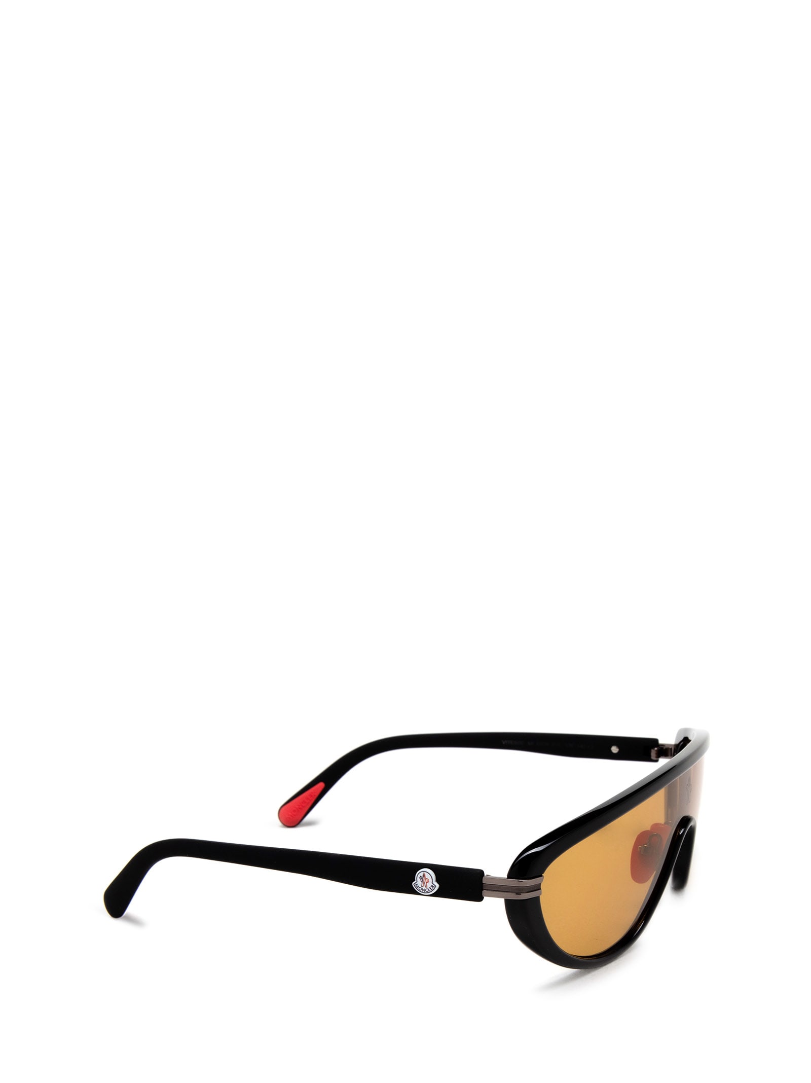 Shop Moncler Ml0239 Shiny Black Sunglasses