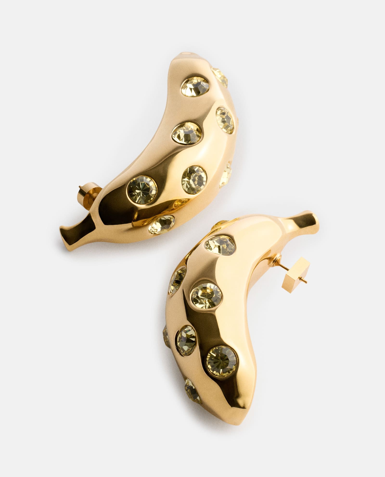 Shop Jacquemus Les Boucles Bananes In Golden