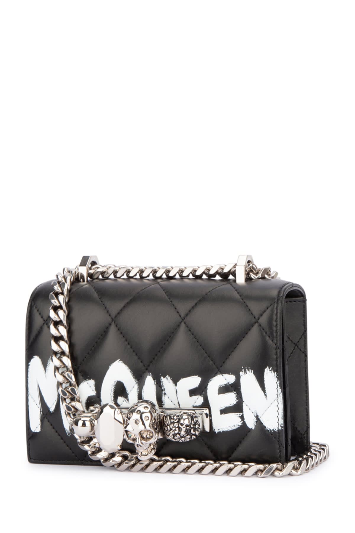 Shop Alexander Mcqueen Borsa In Blackivory