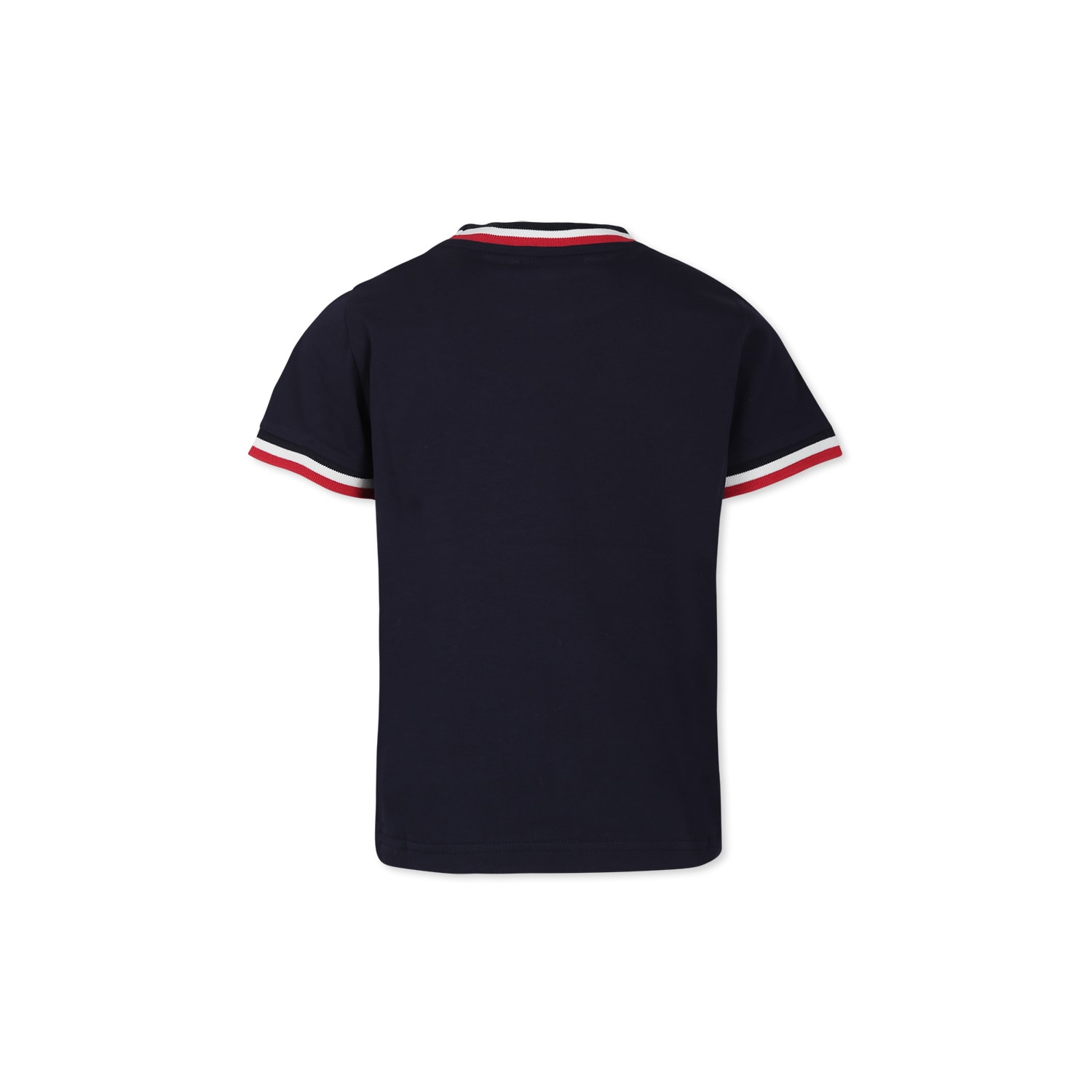 Shop Moncler Blue T-shirt For Boy With Logo