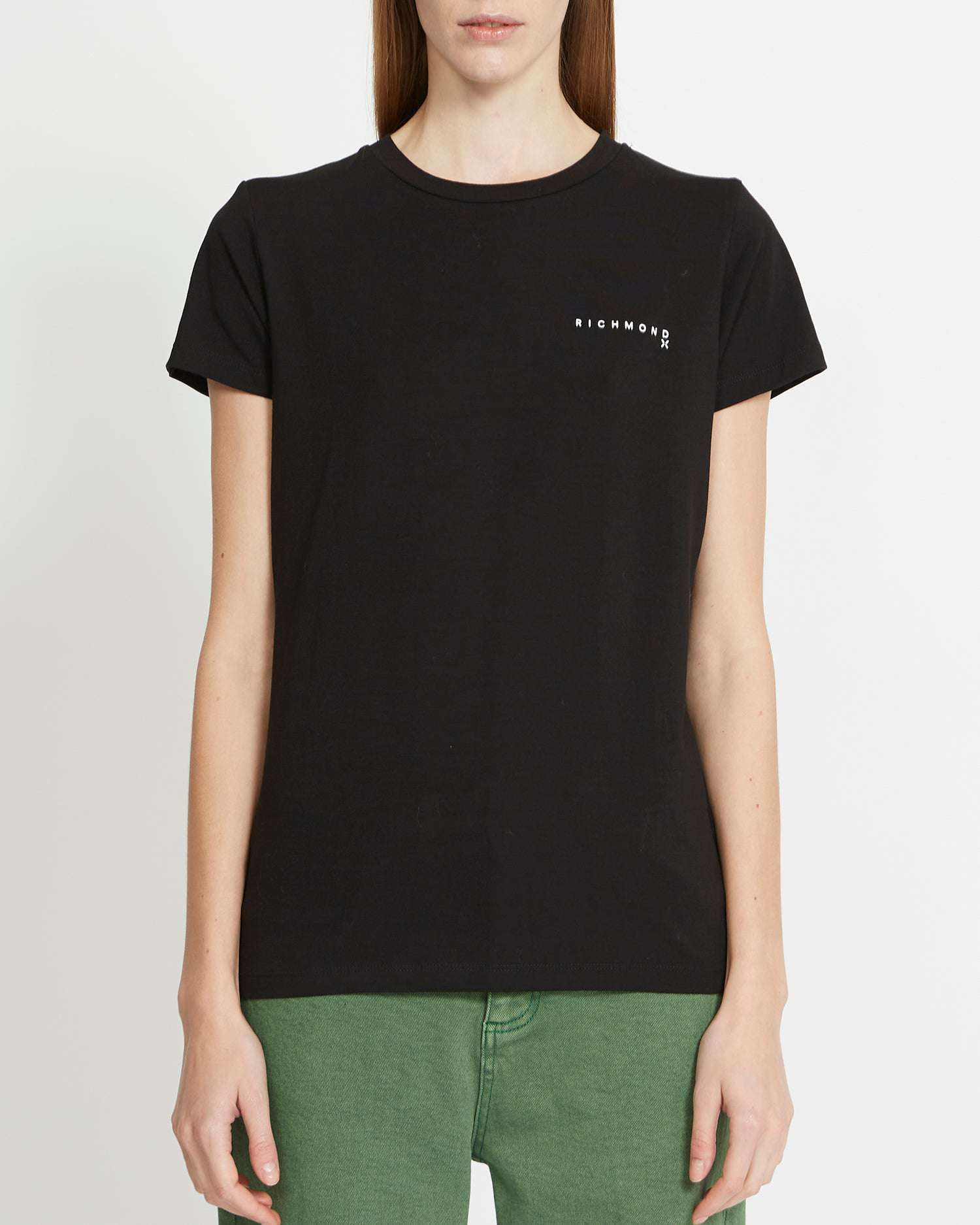 Shop John Richmond T-shirt With Logo On The Front In Nero