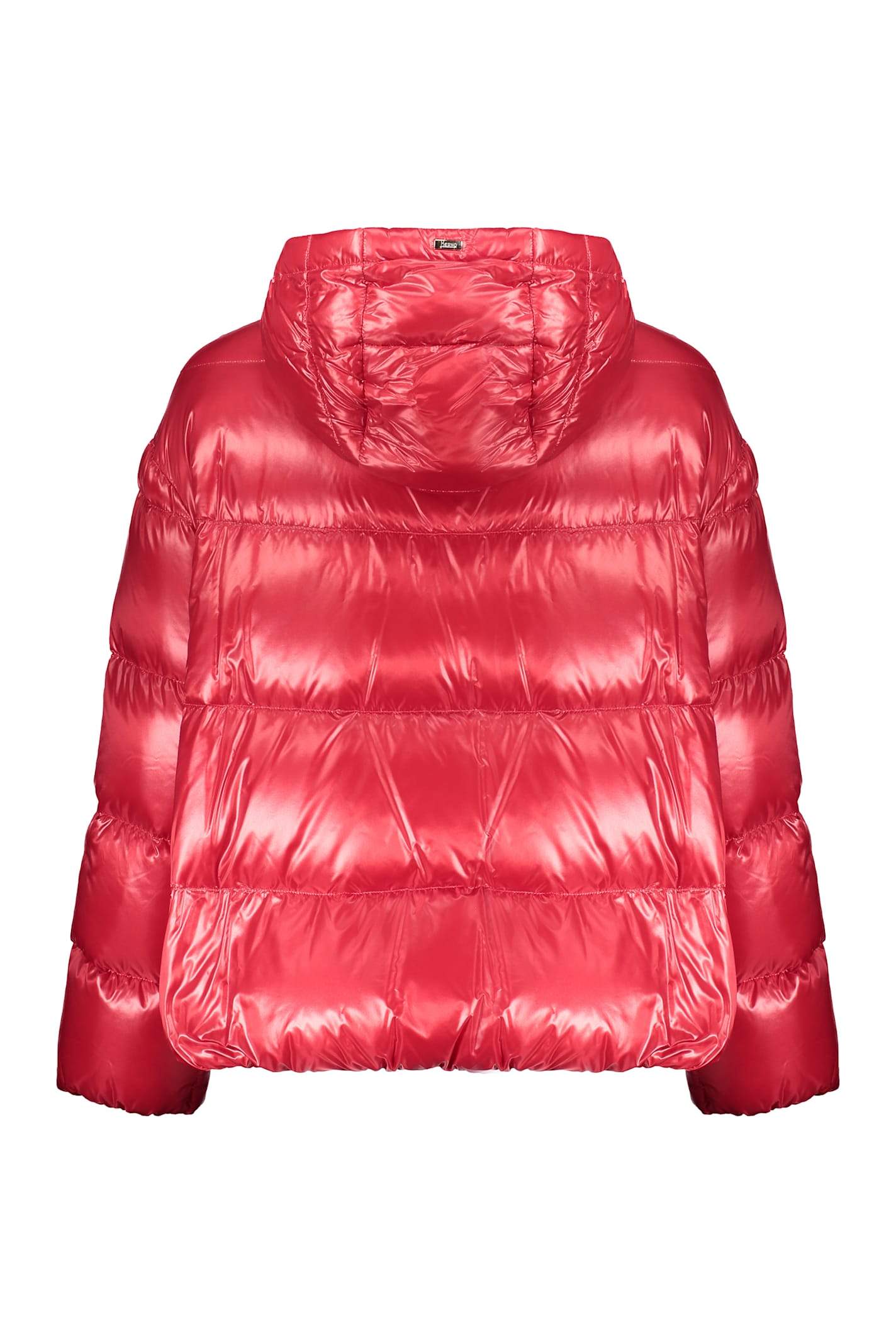 Herno Quilted Red Puffer Jacket With Hood In Red