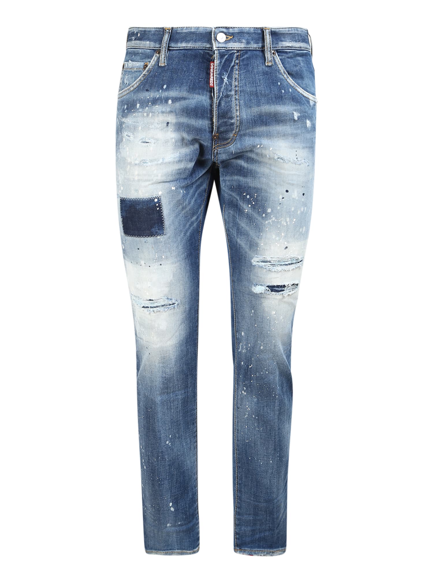 Dsquared2 Denim Garments Are The Strong Point Of The Maison: These Jeans With Ripped And Paint- Splatter Details Are A Must-have
