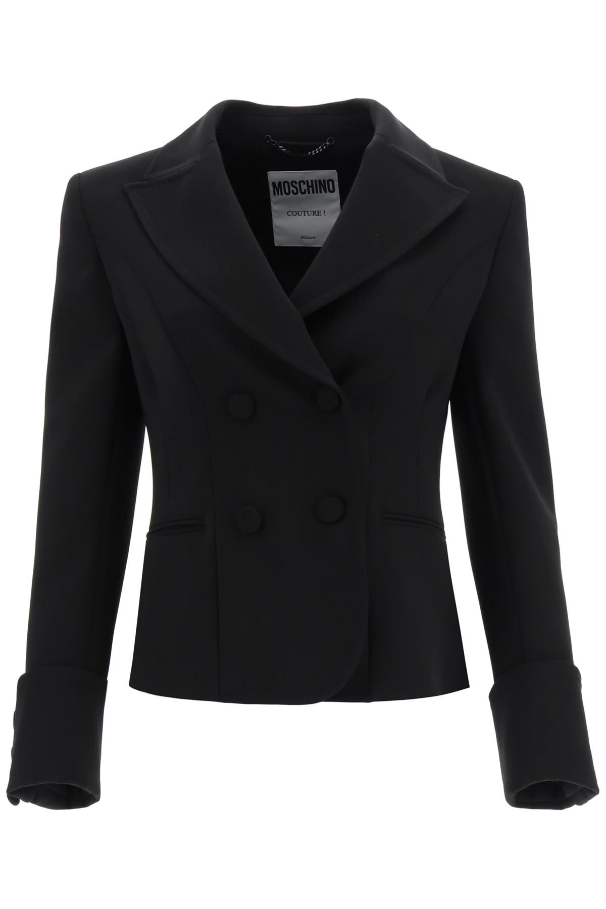 Moschino Double Breasted Crepe Blazer
