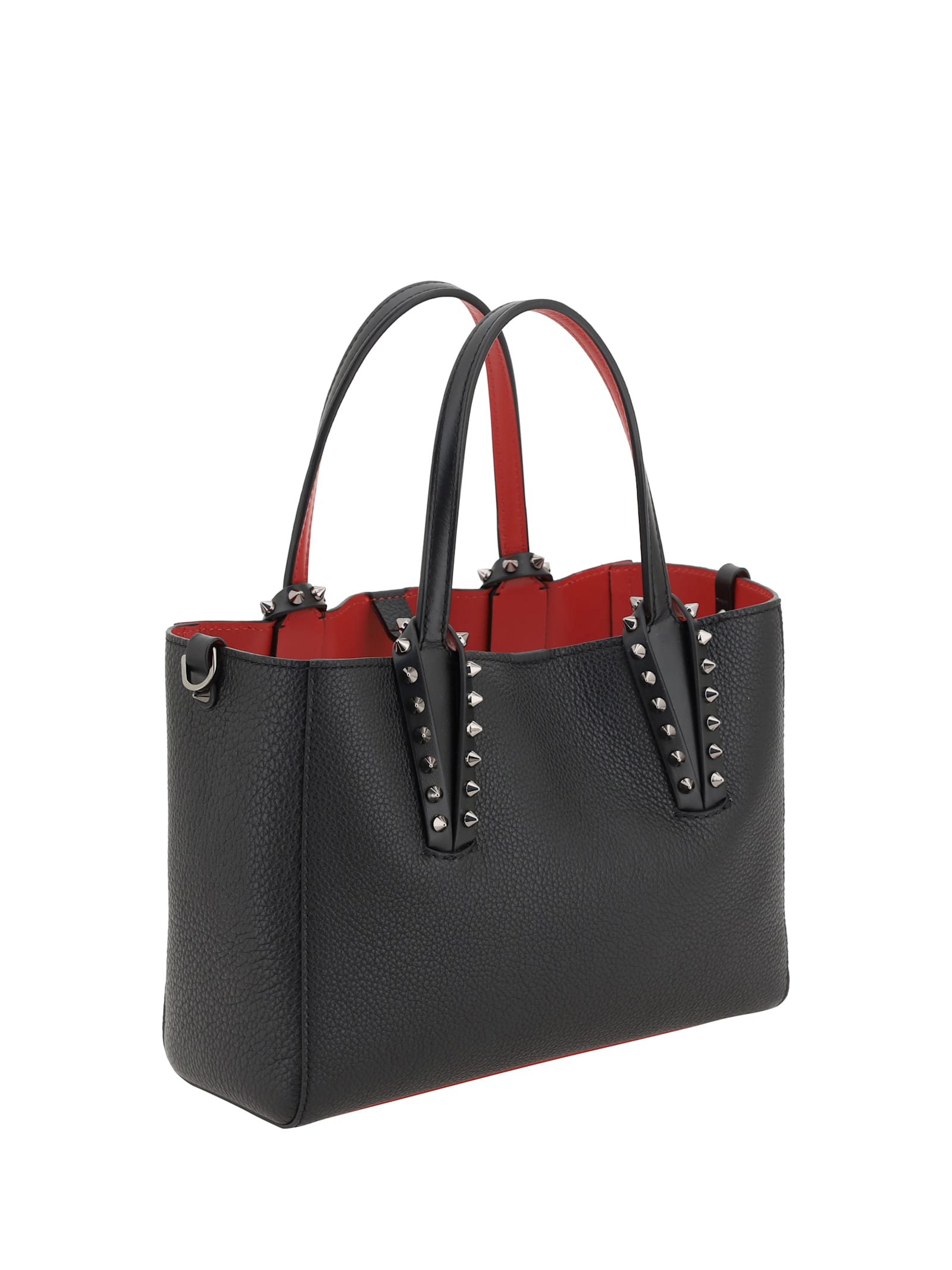 Shop Christian Louboutin Mini Cabata Tote Bag In Black/gun Metal