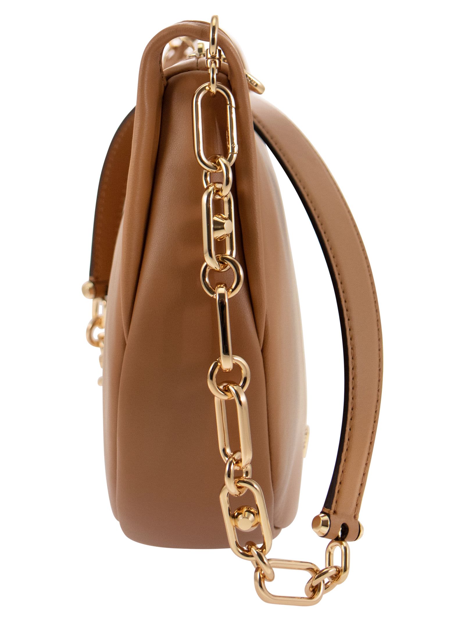Michael Kors Kendall Leather Shoulder Bag In Brown
