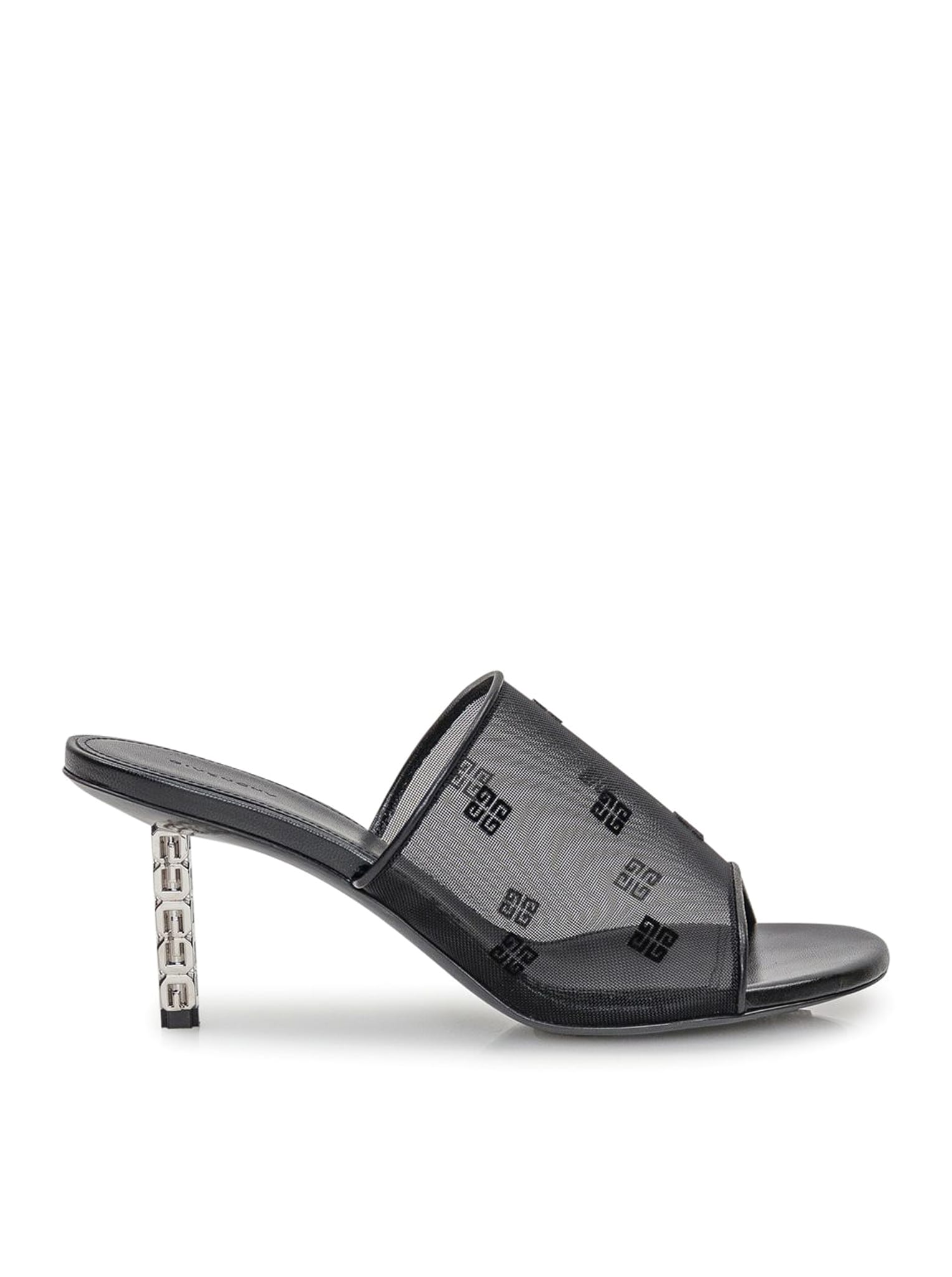 Shop Givenchy G Cube Mules Slim Heel 70mm In Black