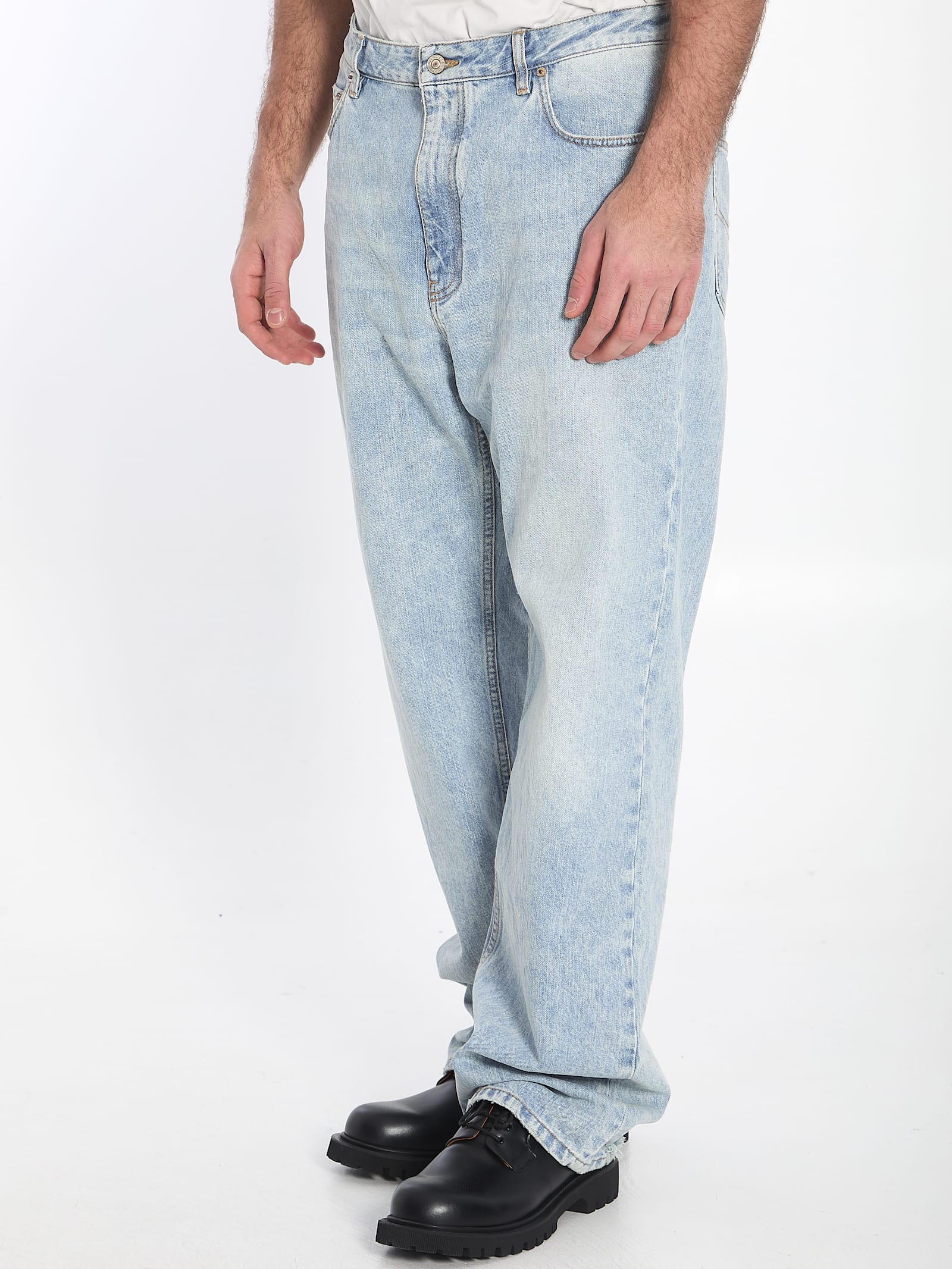 Balenciaga Light Blue Denim Jeans In Classic