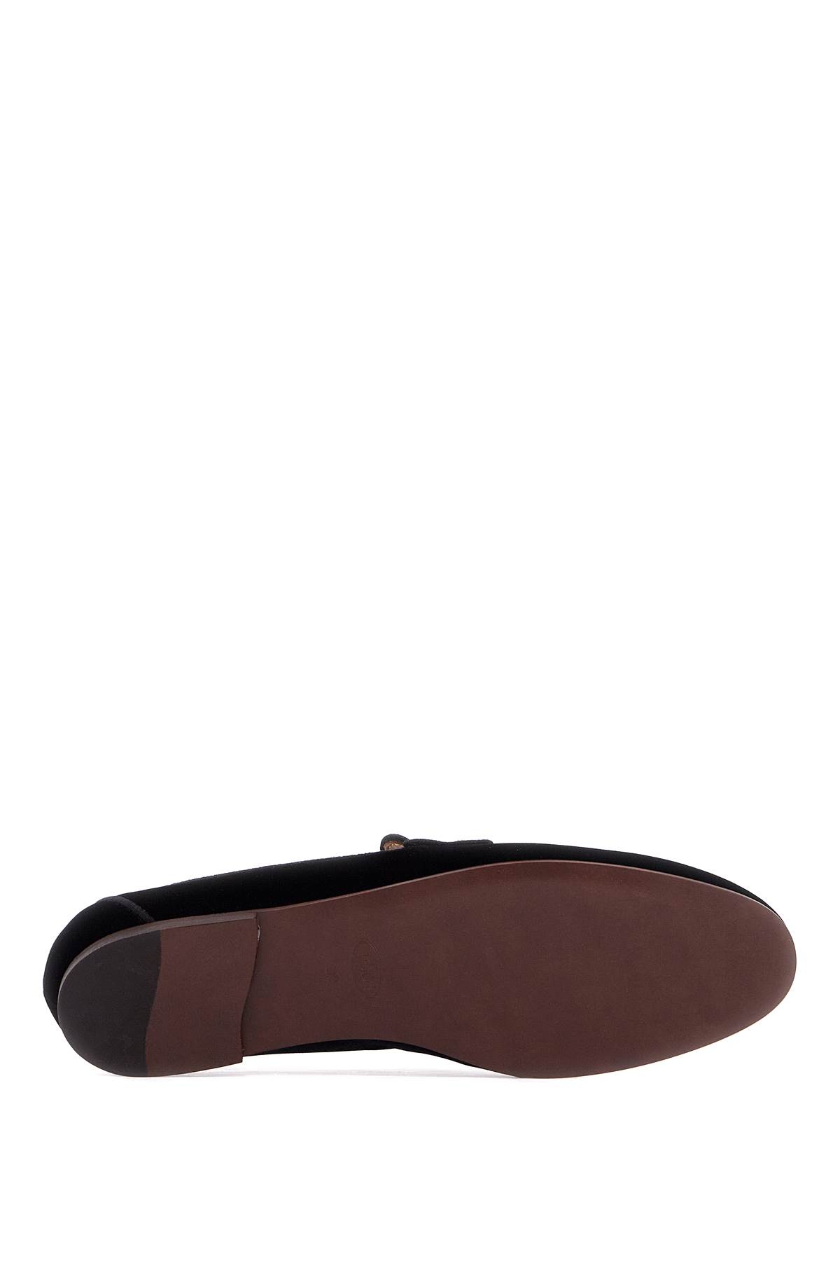 Shop Tod's Velvet Loafers For In Nero (black)