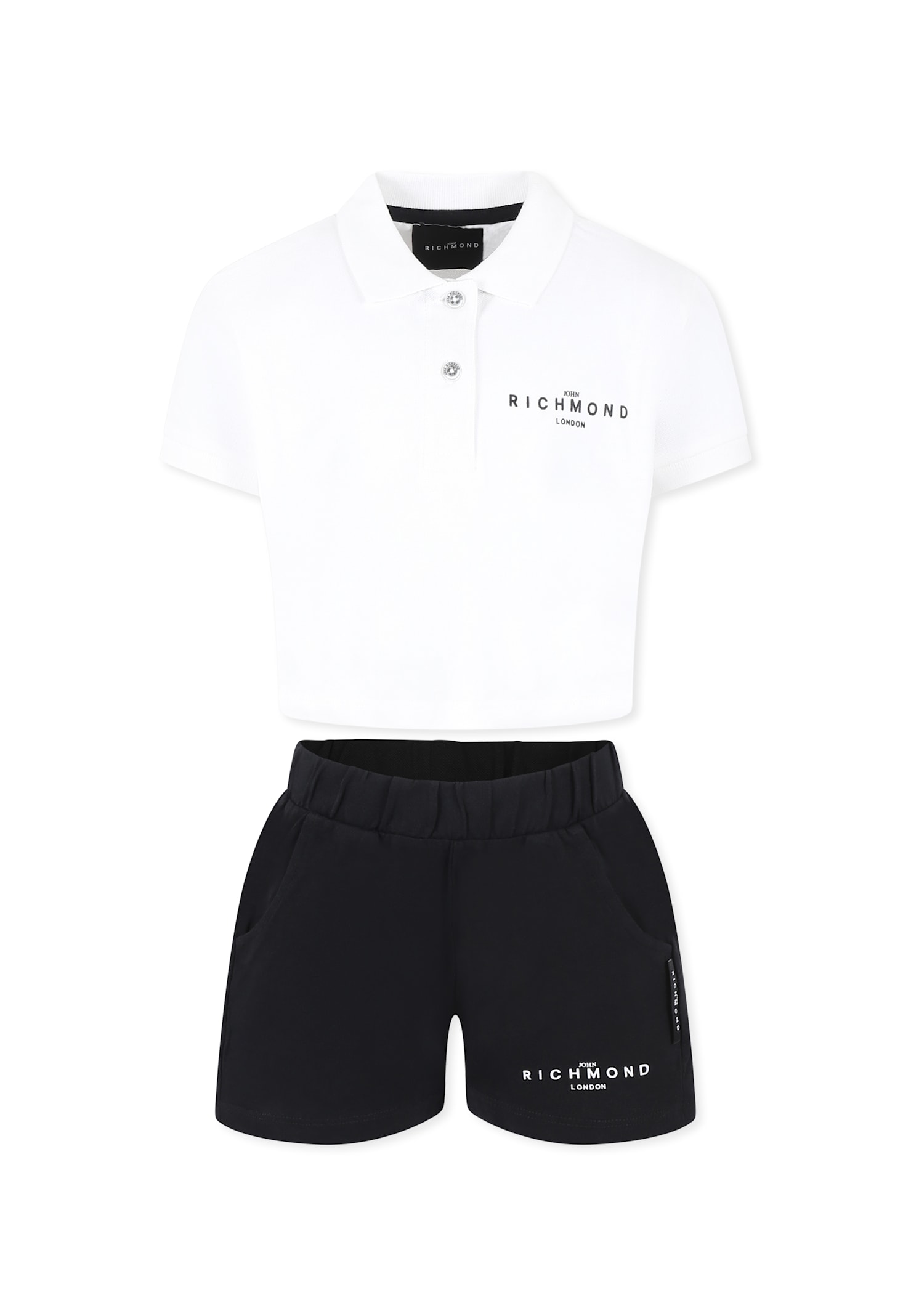 Richmond White Suit For Girl With Logo In White