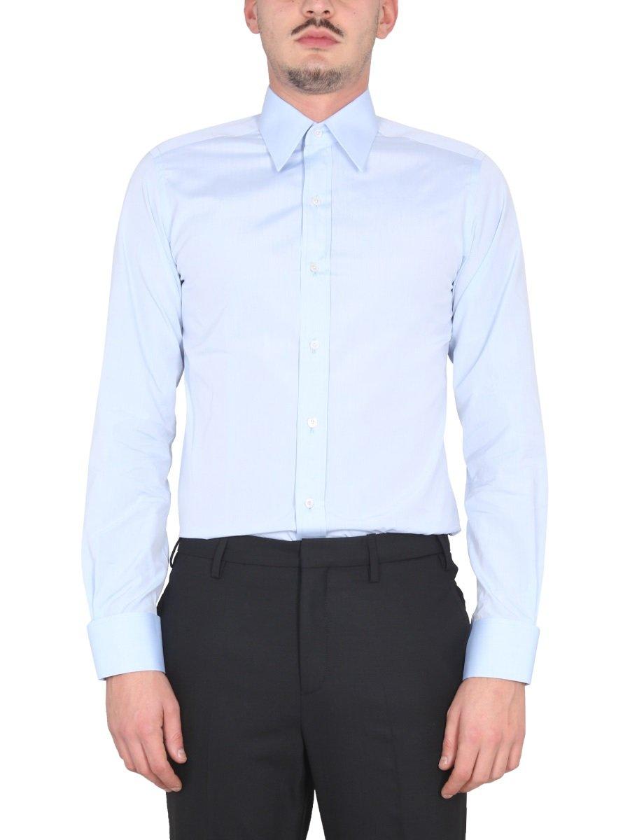 Tom Ford Buttoned Long-sleeved Shirt In Azzurro