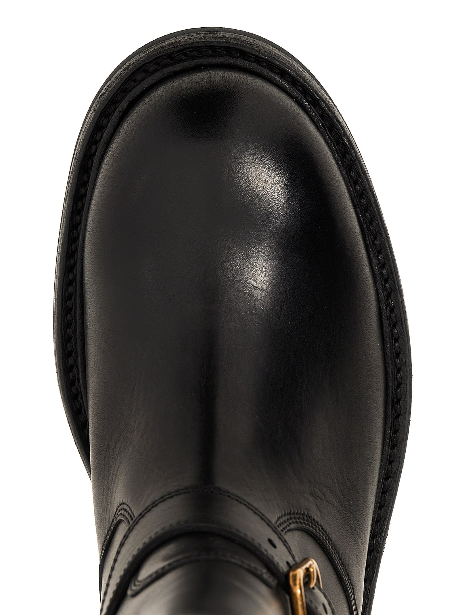 Shop Dolce & Gabbana Leather Boots In Black