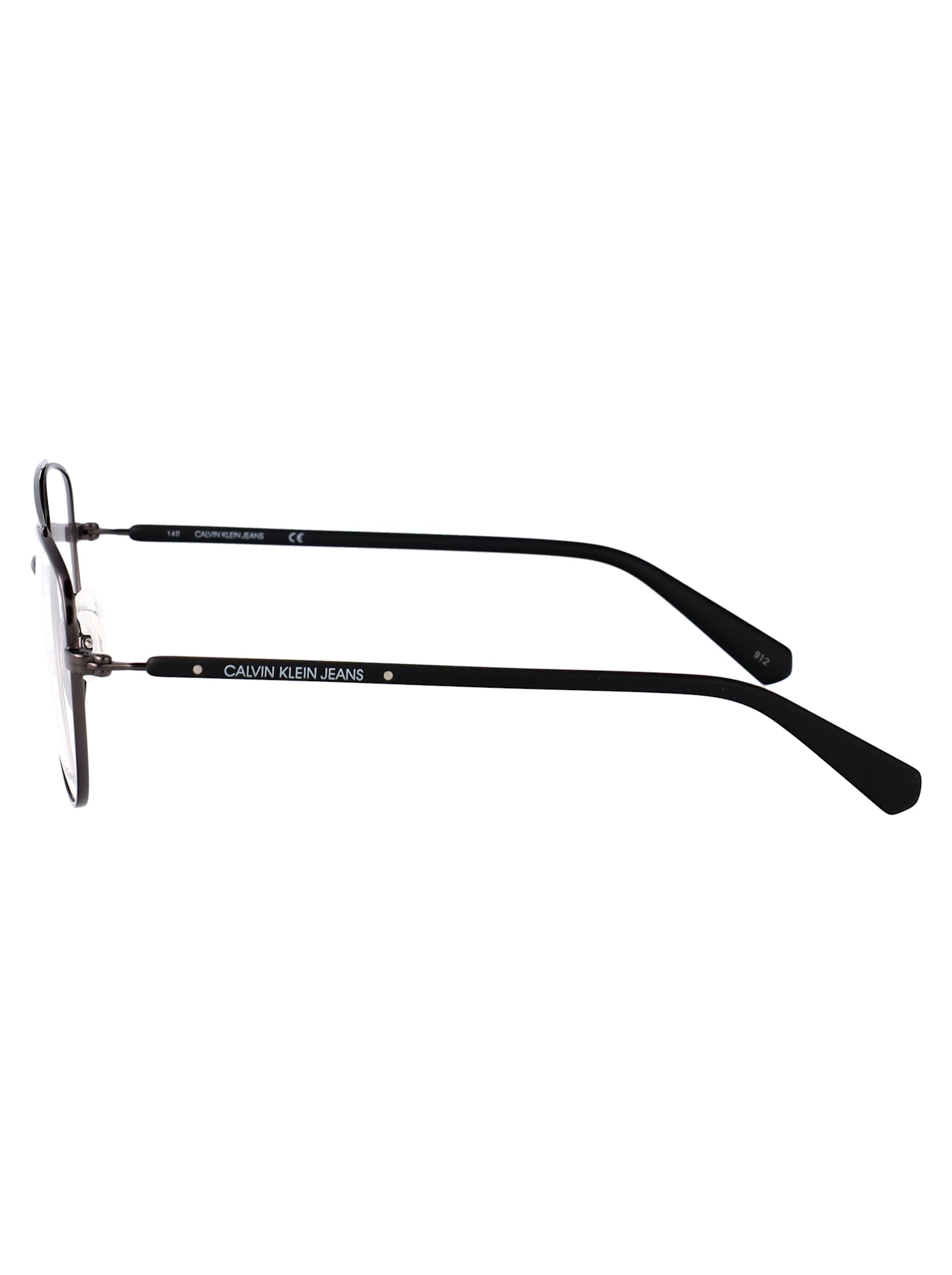 Calvin Klein Jeans Est.1978 Calvin Klein Jeans Matte Black Metal Glasses In Black