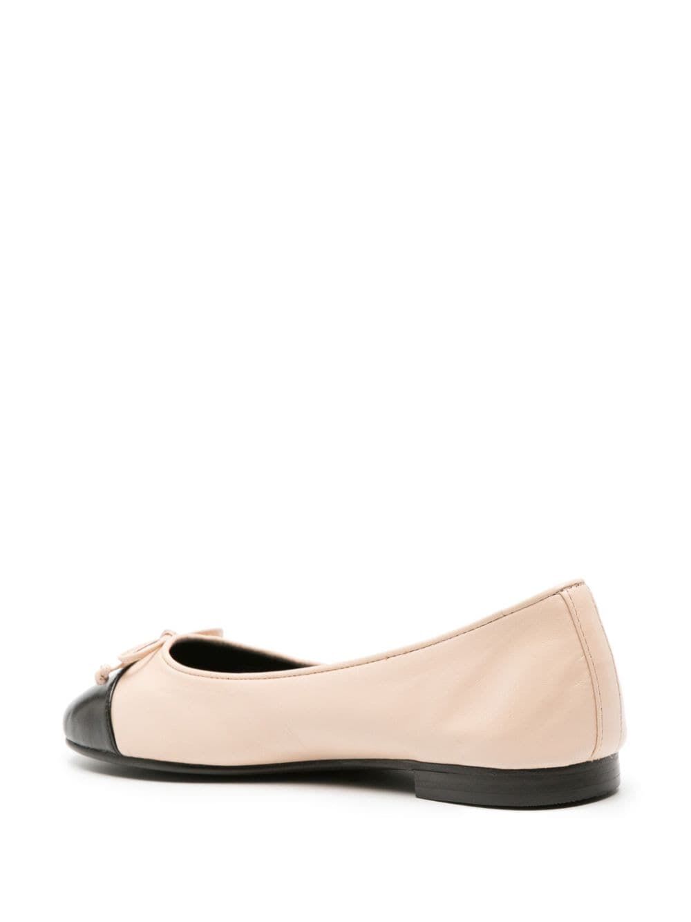 Shop Tory Burch Cap-toe Ballet In Rose Pink Perfect Black