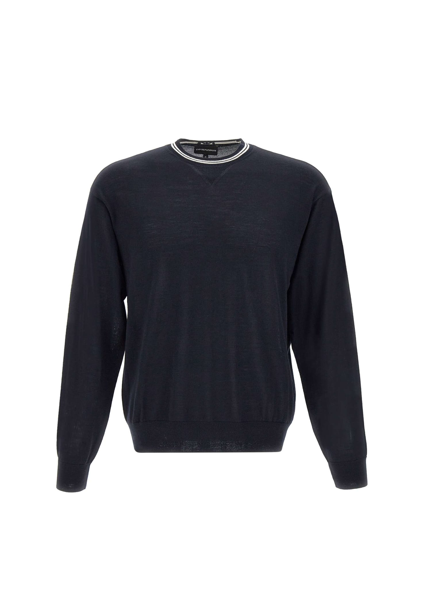 Emporio Armani Wool Sweater In Black