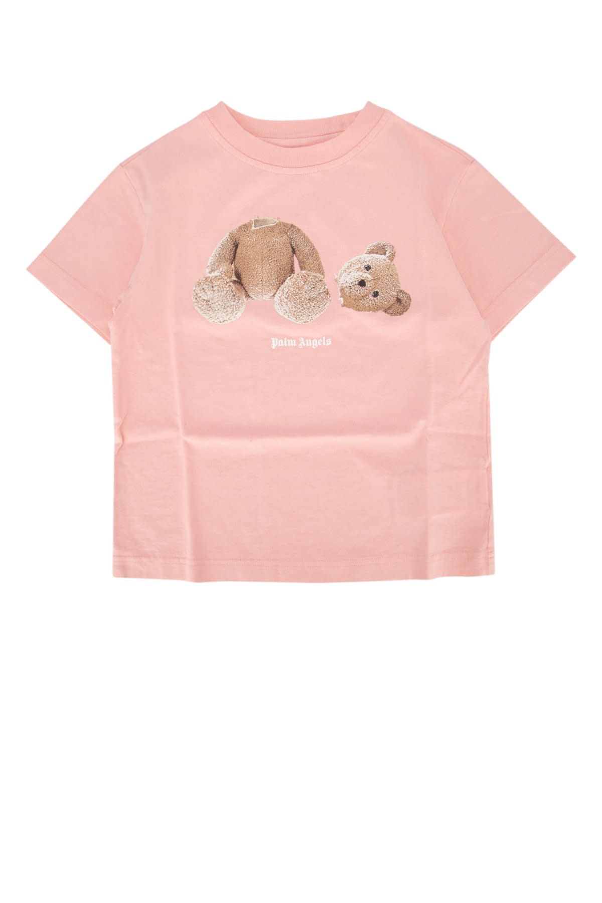 Palm Angels Bear T-shirt Ss Pink Brown