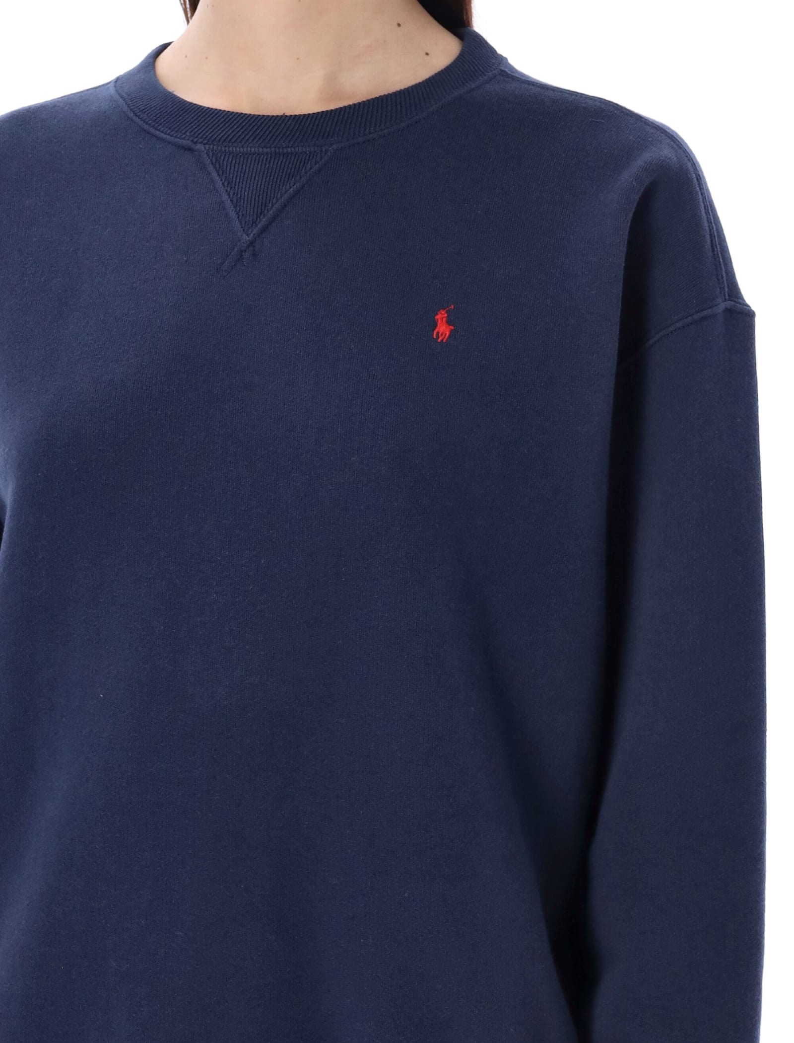 Shop Polo Ralph Lauren Classic Pony Crewneck In Navy