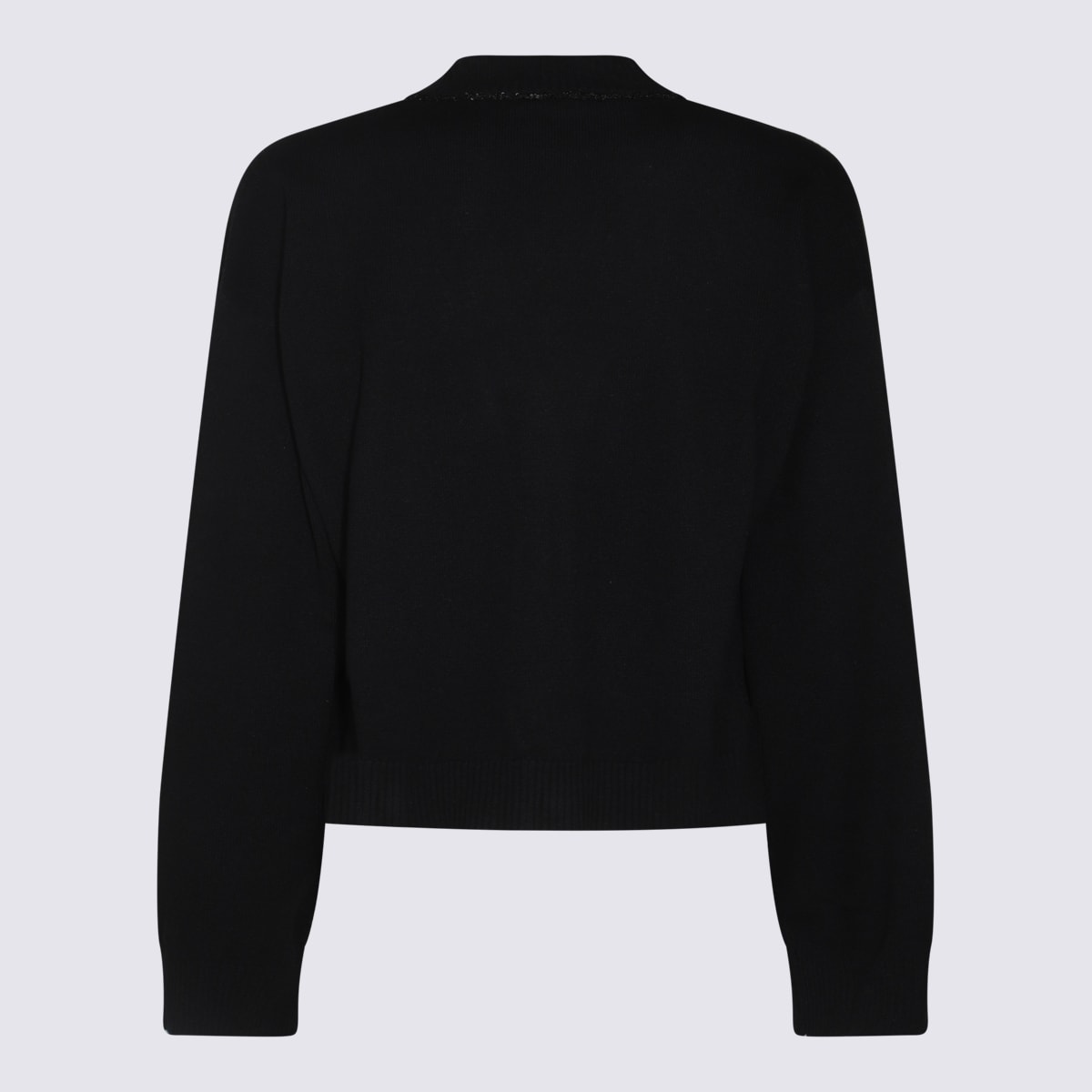 Shop Fabiana Filippi Black Wool Knitwear