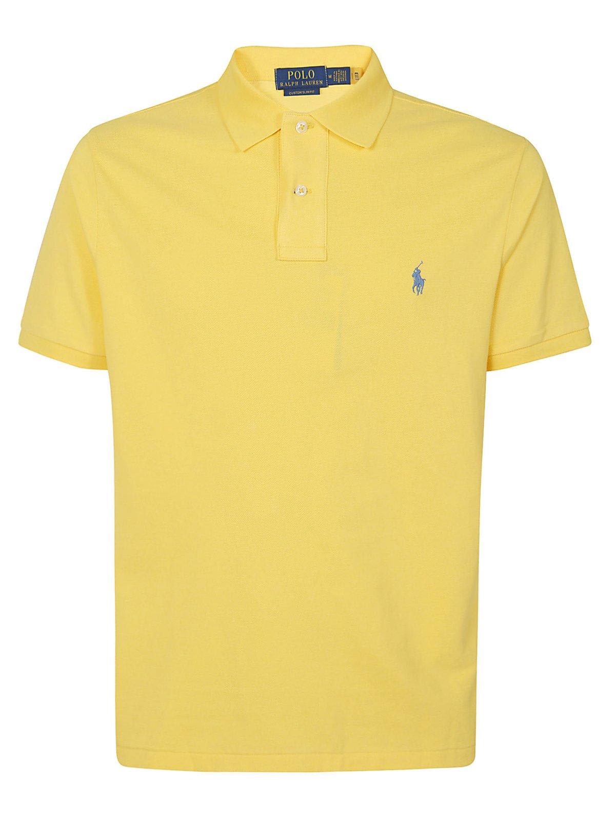 Shop Ralph Lauren Pony Embroidered Polo Shirt In Yellow