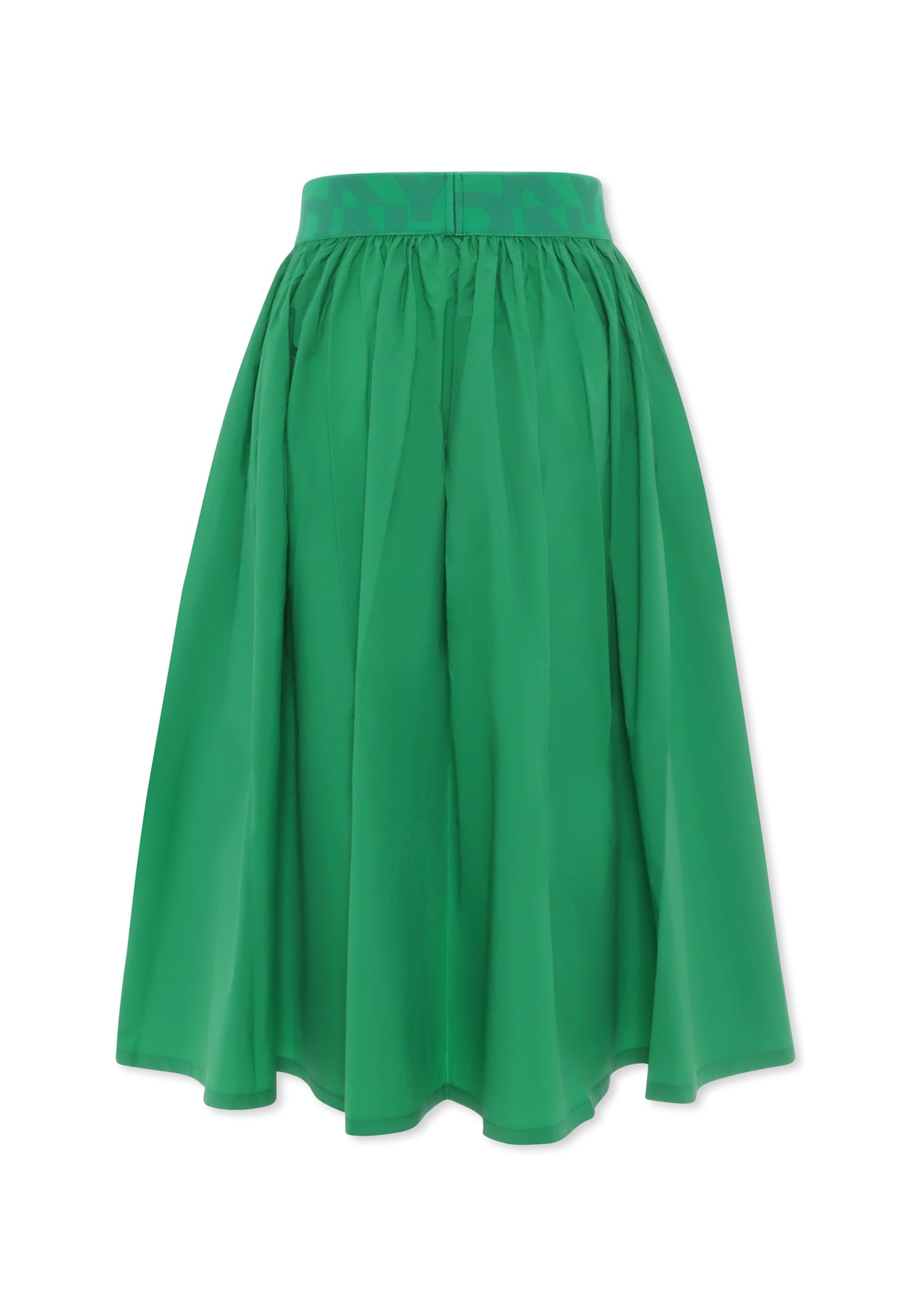 Dkny Green Skirt For Girl With Logo In Green