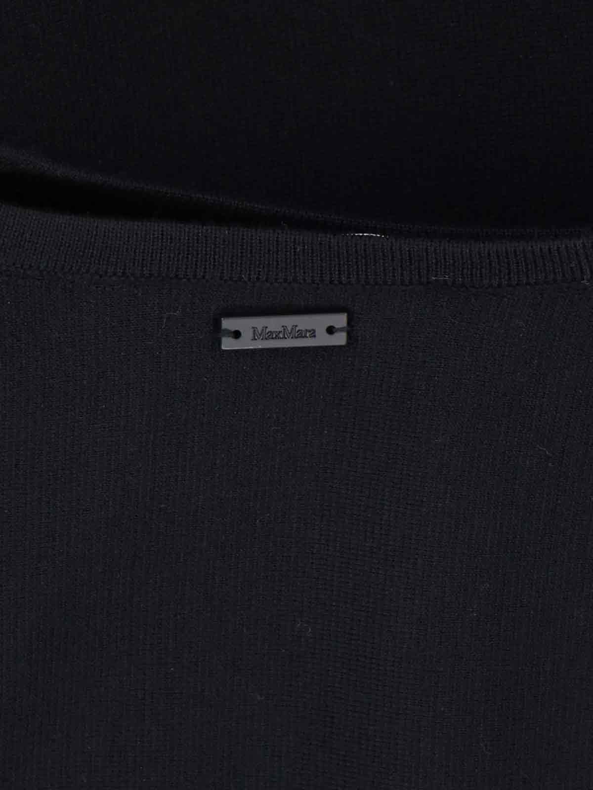 Max Mara Virgin Wool Sweater Frais In Black