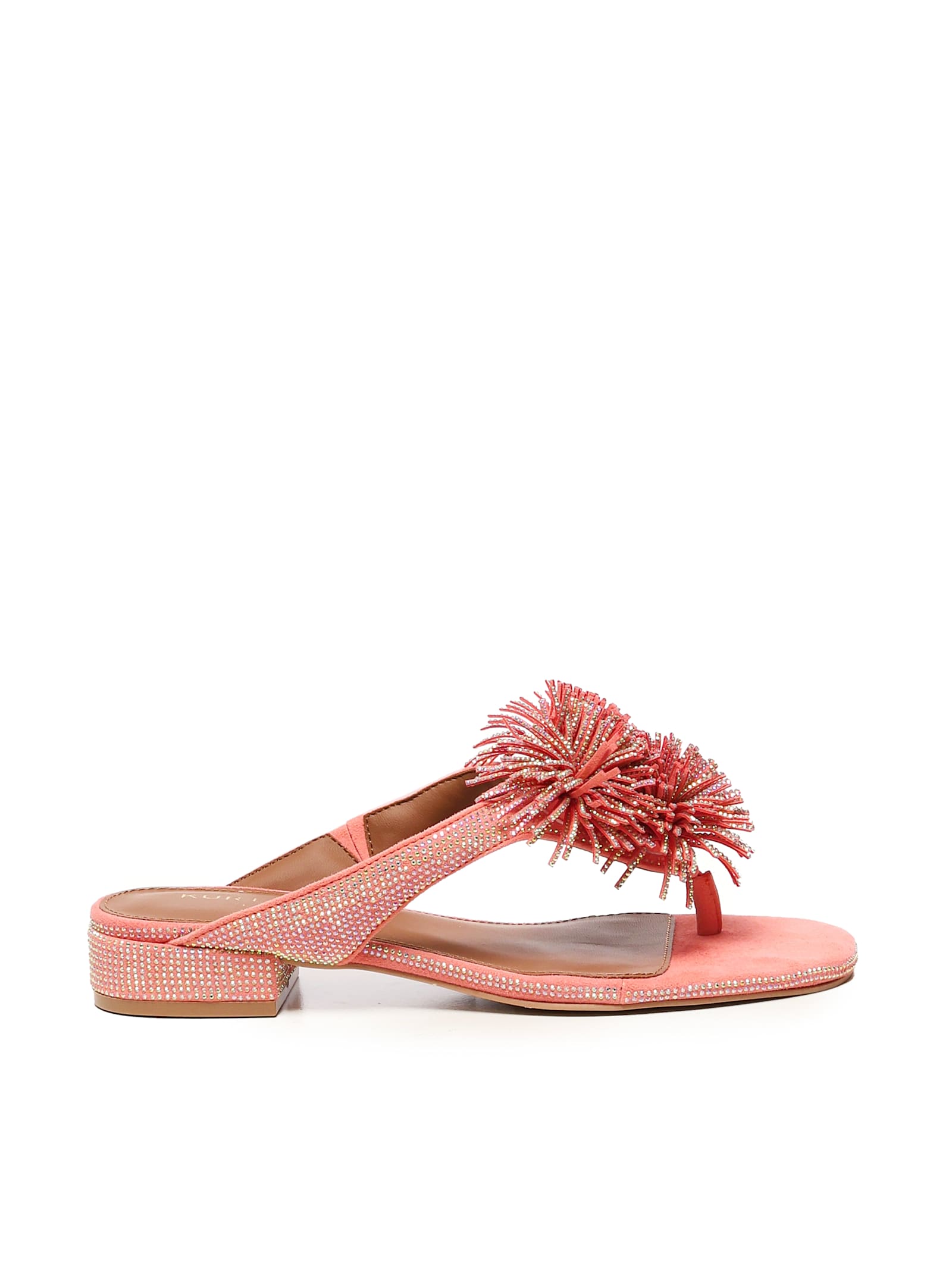 Kurt Geiger Flip Flops With Pom Poms