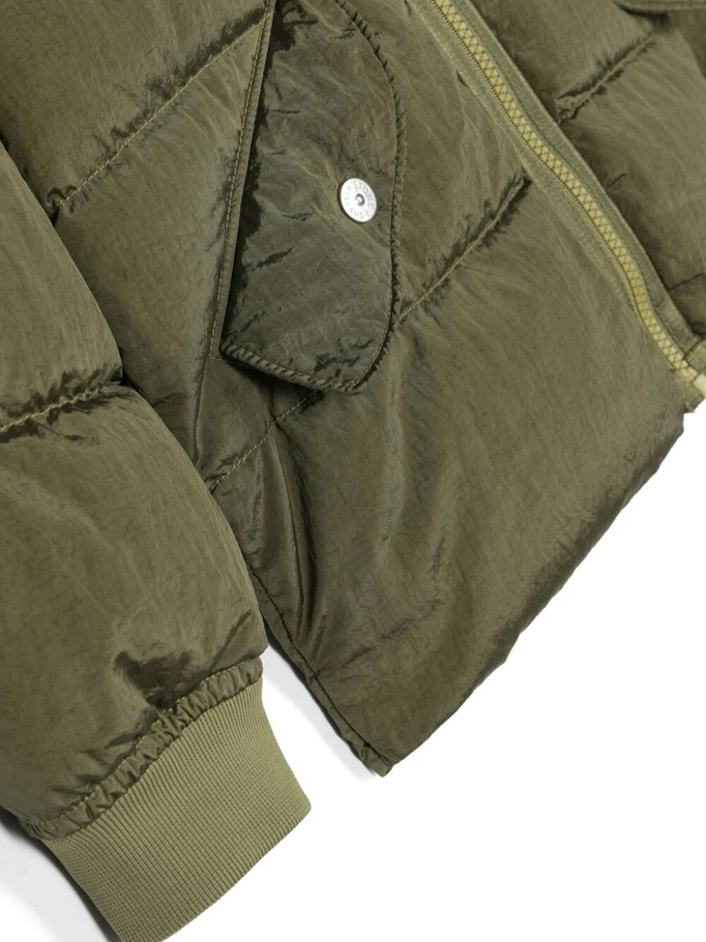 Shop Stone Island Junior Puffer Jacket In Military Green