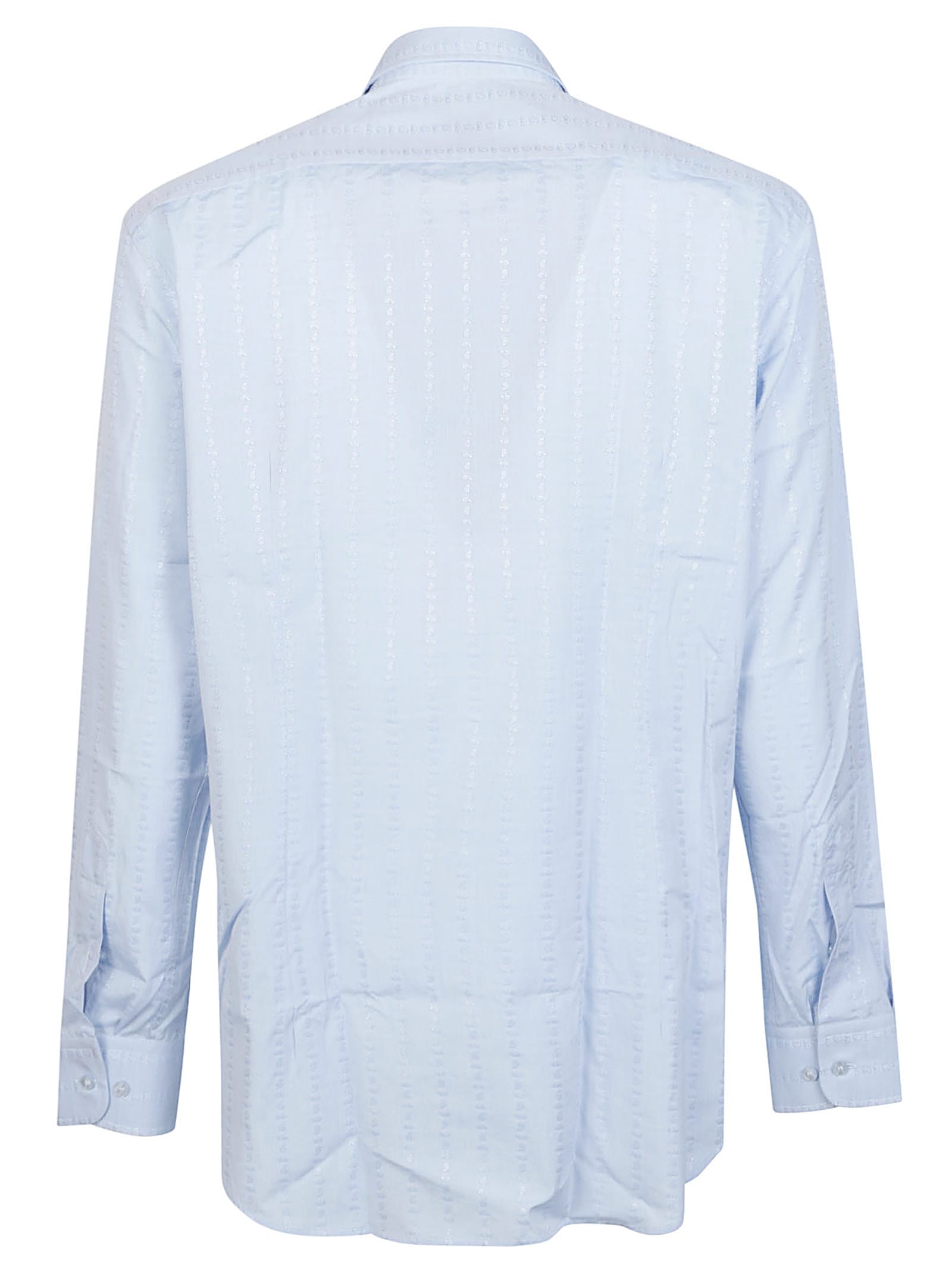 Etro Roma Long Sleeve Logo Shirt In Blue