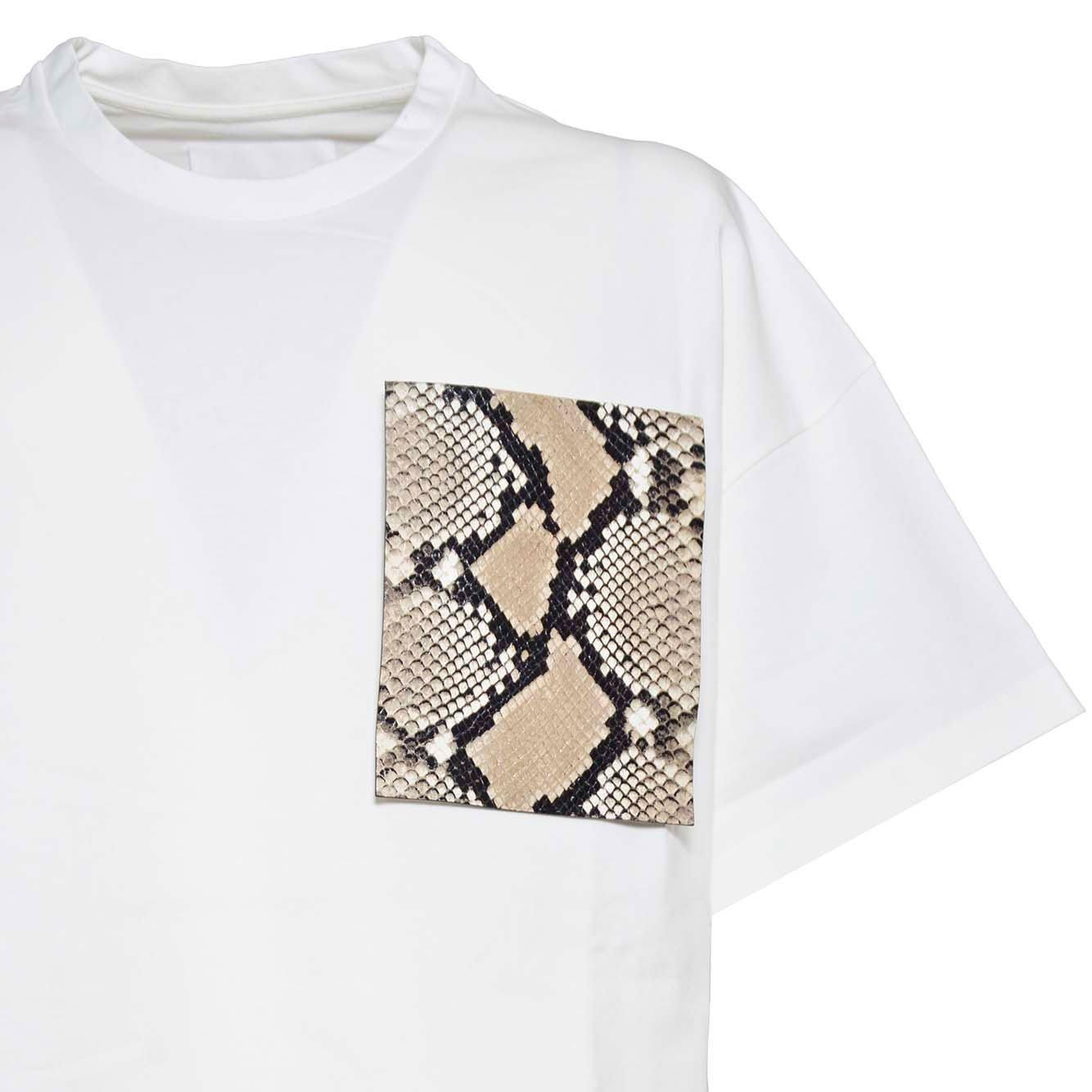 Shop Jil Sander Patterned Pocket Short-sleeved T-shirt In Natural