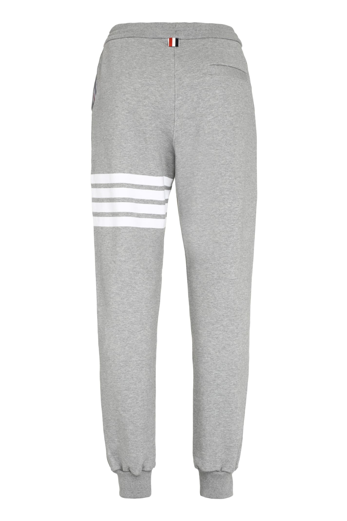 Shop Thom Browne Stretch Cotton Track-pants In Light Grey