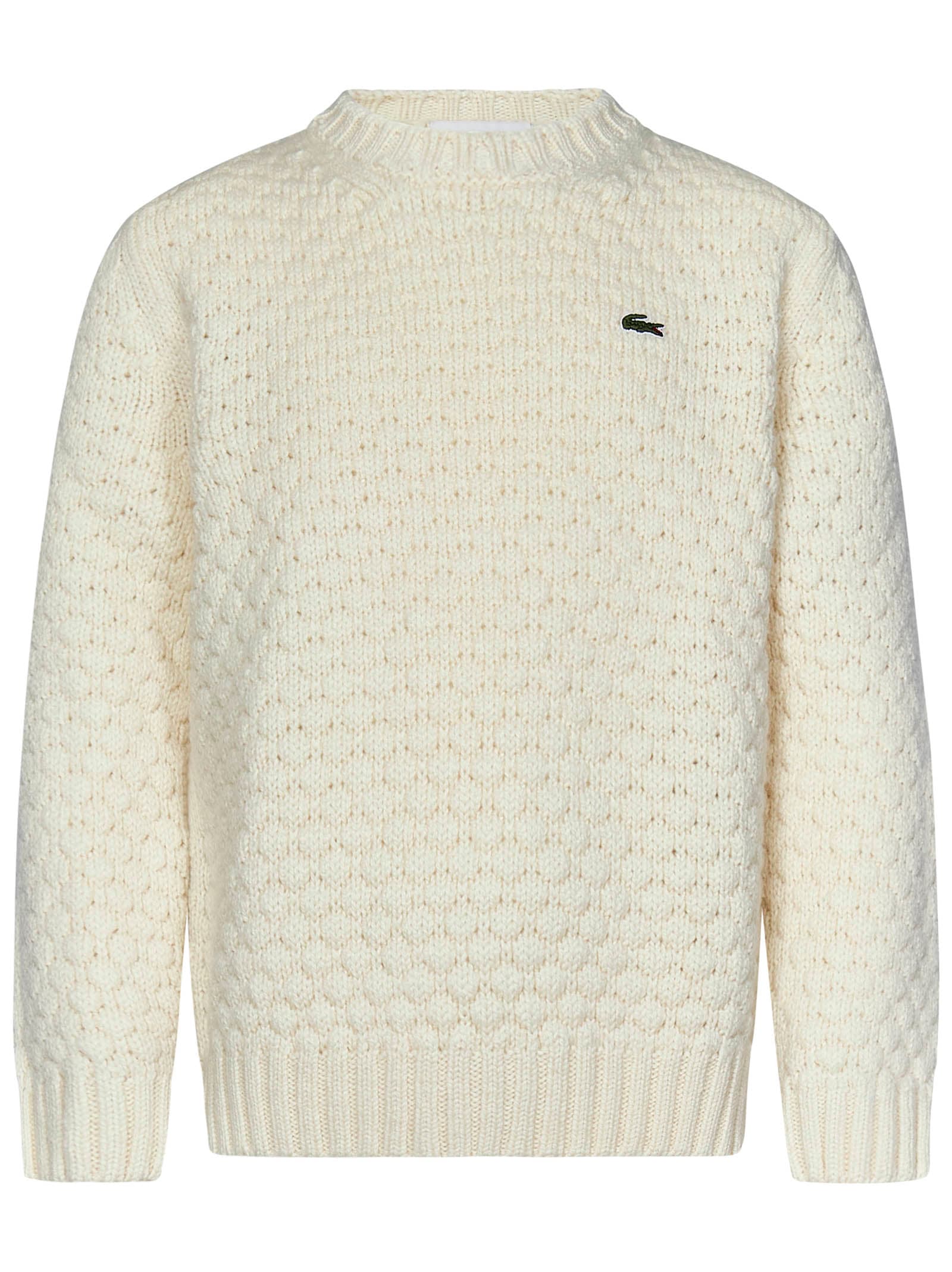 Shop Lacoste Sweater In White