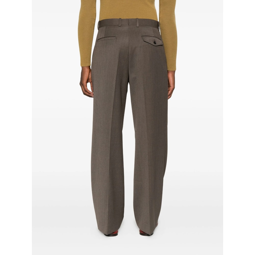 Tonywack Pleated Pants In Brown