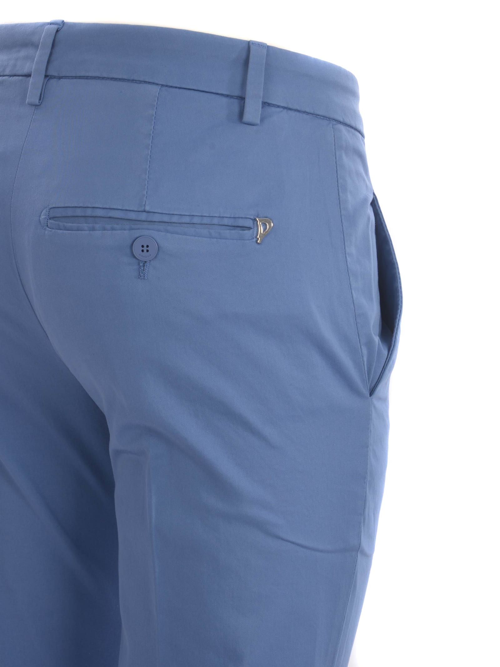 Shop Dondup Trousers  Perfect In Stretch Cotton In Carta Da Zucchero