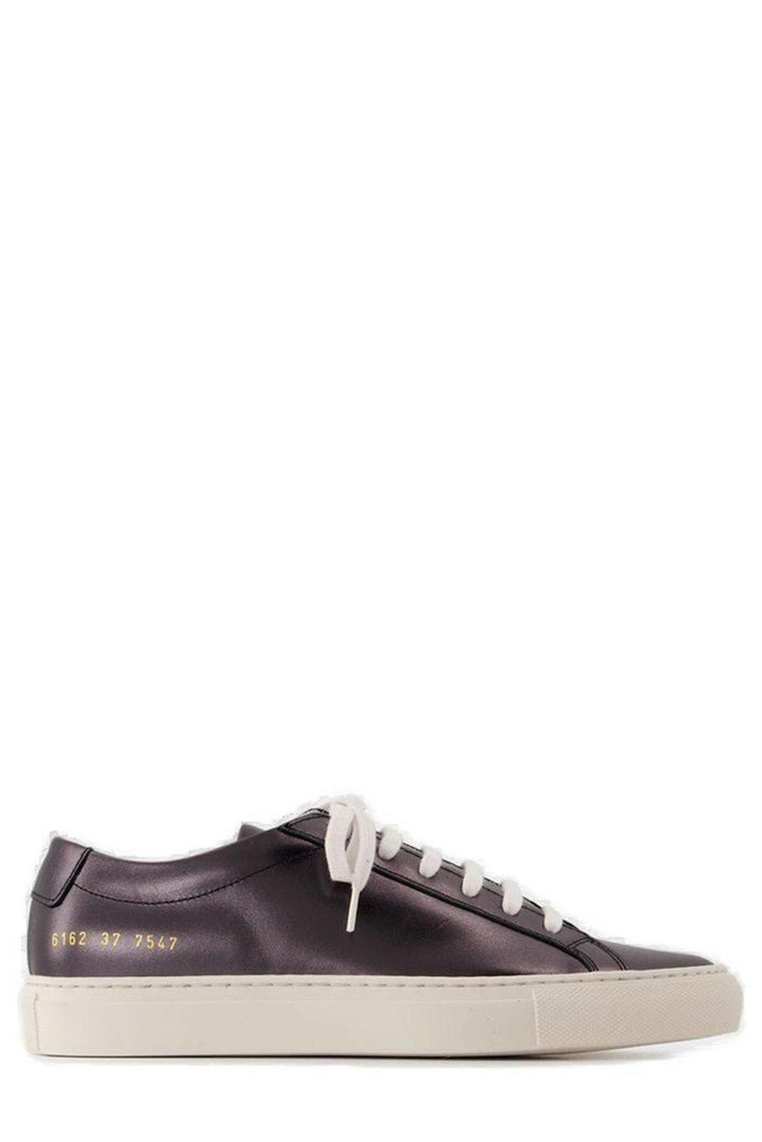 Shop Common Projects Achilles Metallic Effect Sneakers In Black