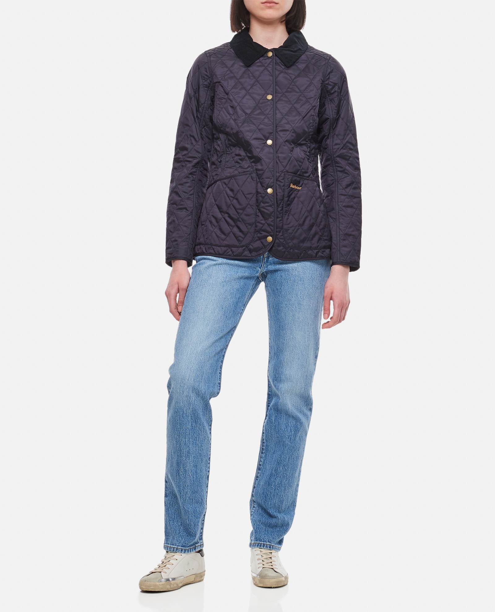 Shop Barbour Annandale Cotton Quilted Jacket In Blue