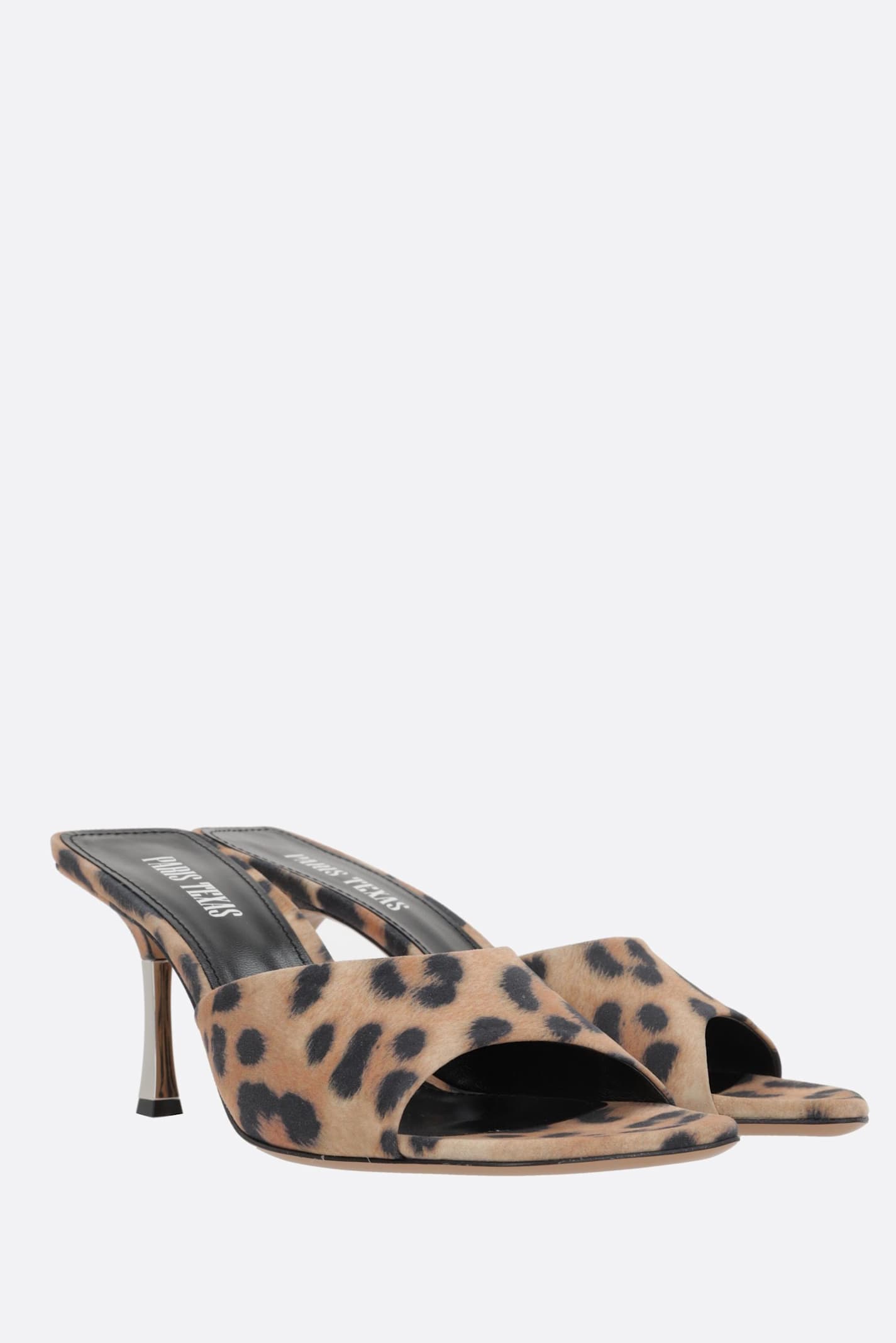 PARIS TEXAS LORENA MULE SANDALS IN PRINTED SUEDE