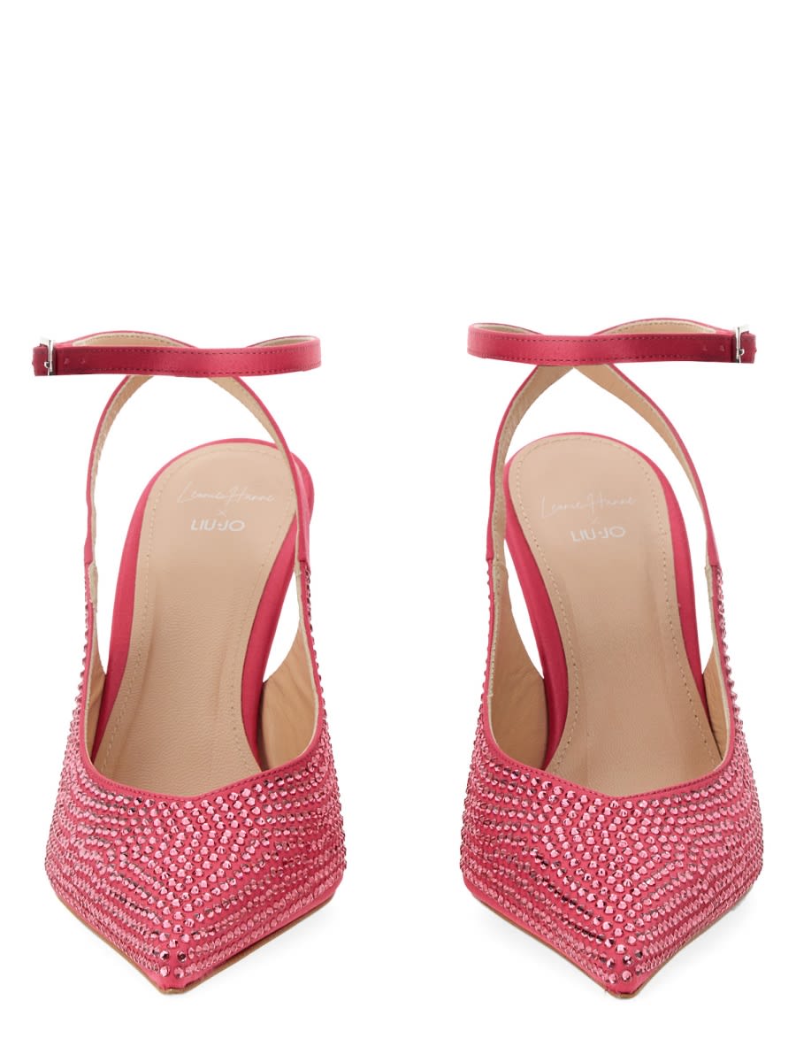 Liu •jo Satin Slingback In Fuchsia