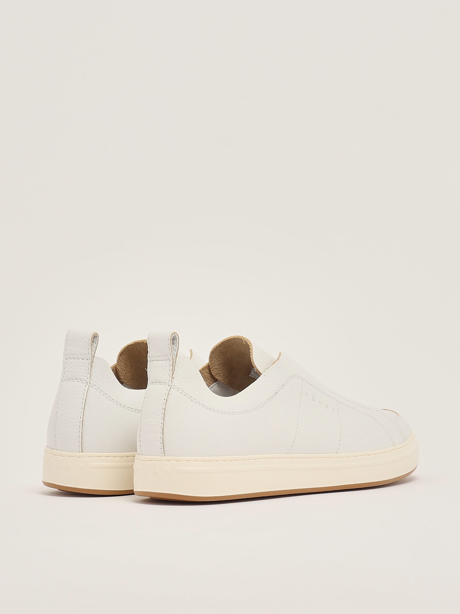 Hogan White Slip On Sneakers In White