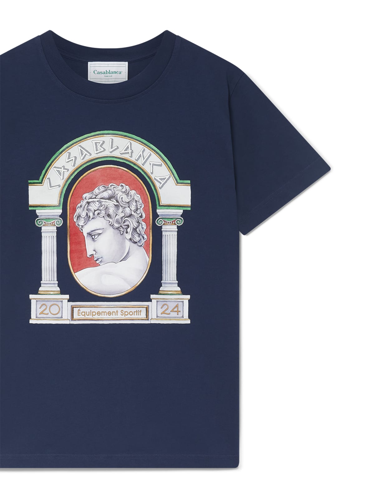 Shop Casablanca La Medaille T-shirt In Navy Blue