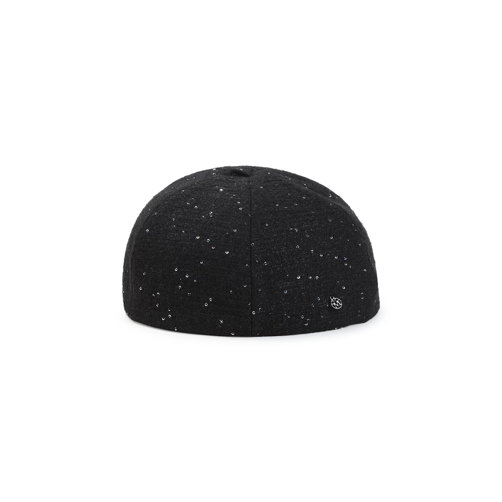 Maison Michel Black Sequin Embellished Hat In Black