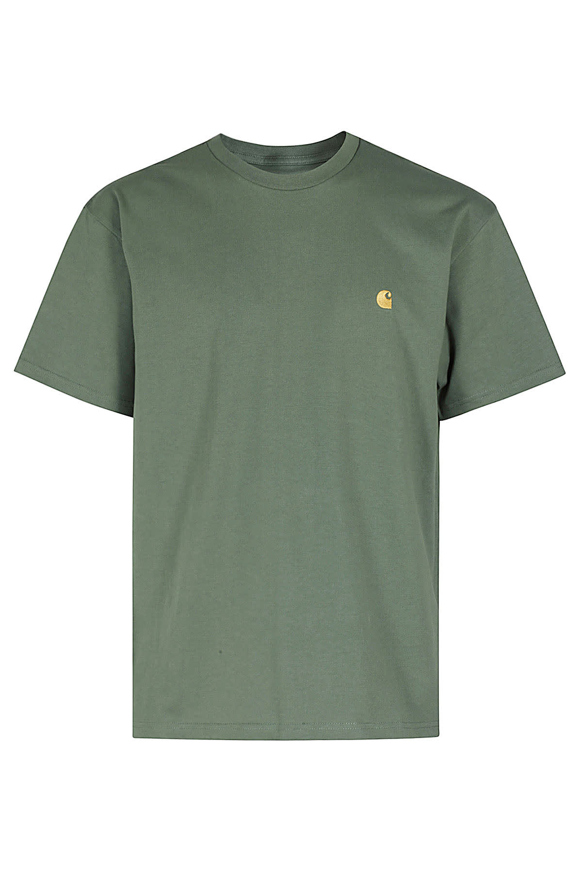 Shop Carhartt Ss Chase T Shirt In Duck Green Gold
