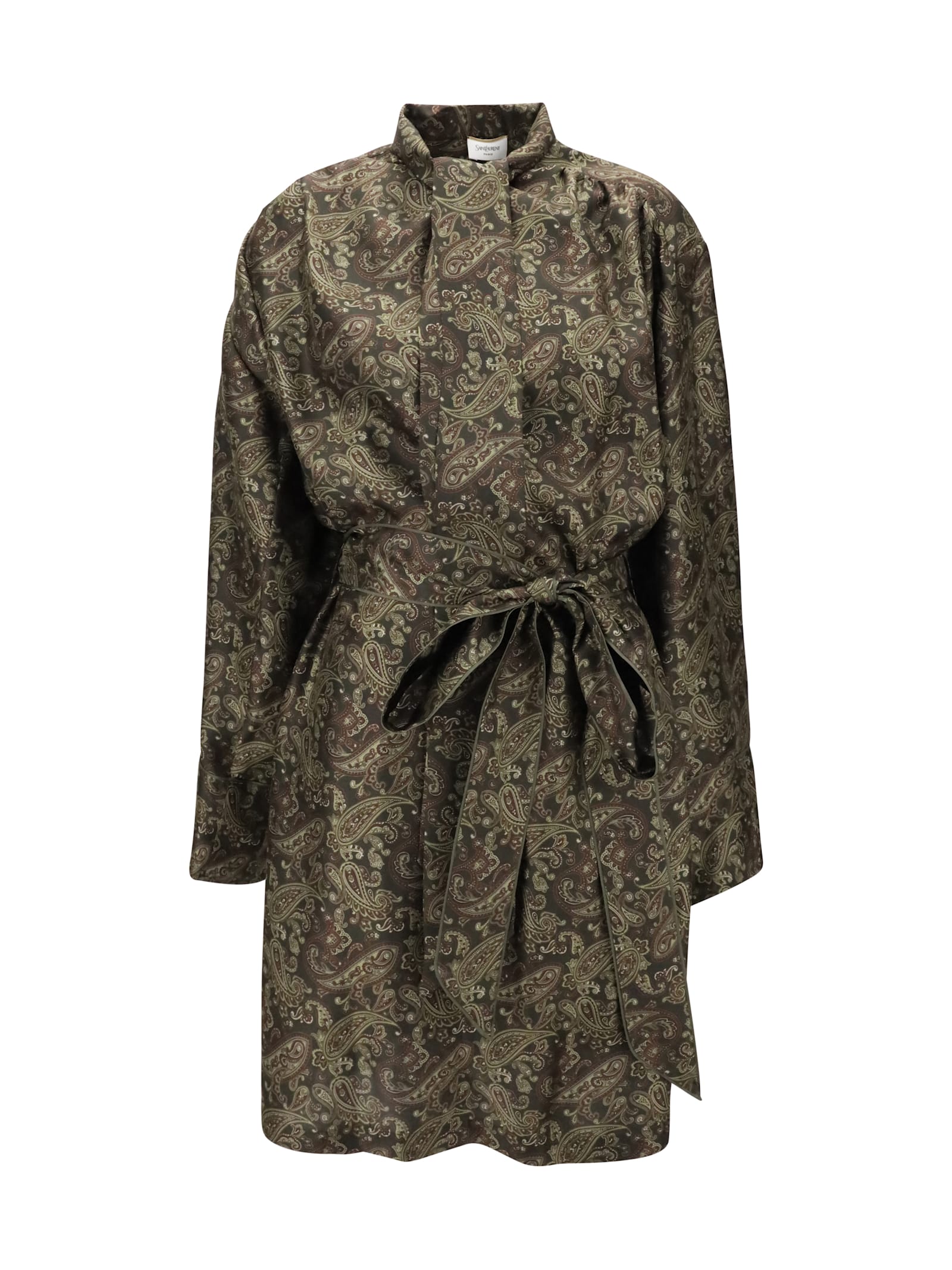 Saint Laurent Lavallière Short Dress In Multi