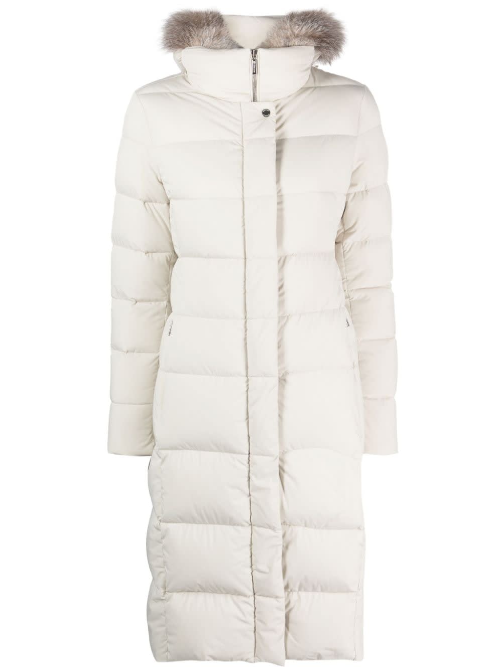 Moorer Zagara Padded Down Feather Jacket In Neutral