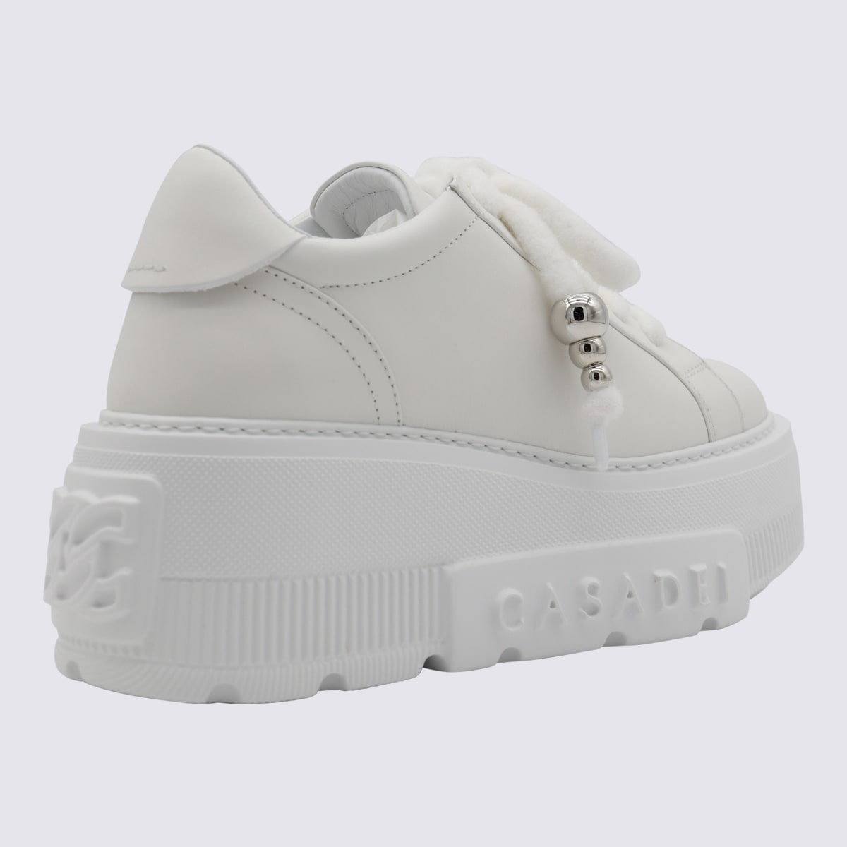 Shop Casadei White Sneakers