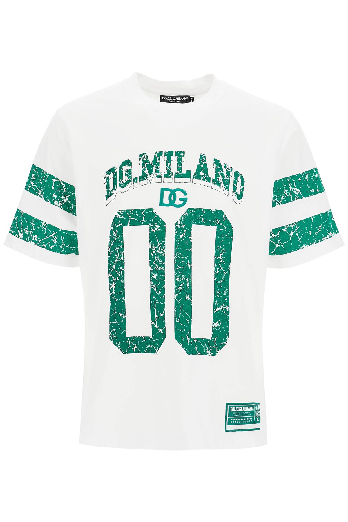 Shop Dolce & Gabbana Sporty Print T-shirt In Bianco Ottico (white)