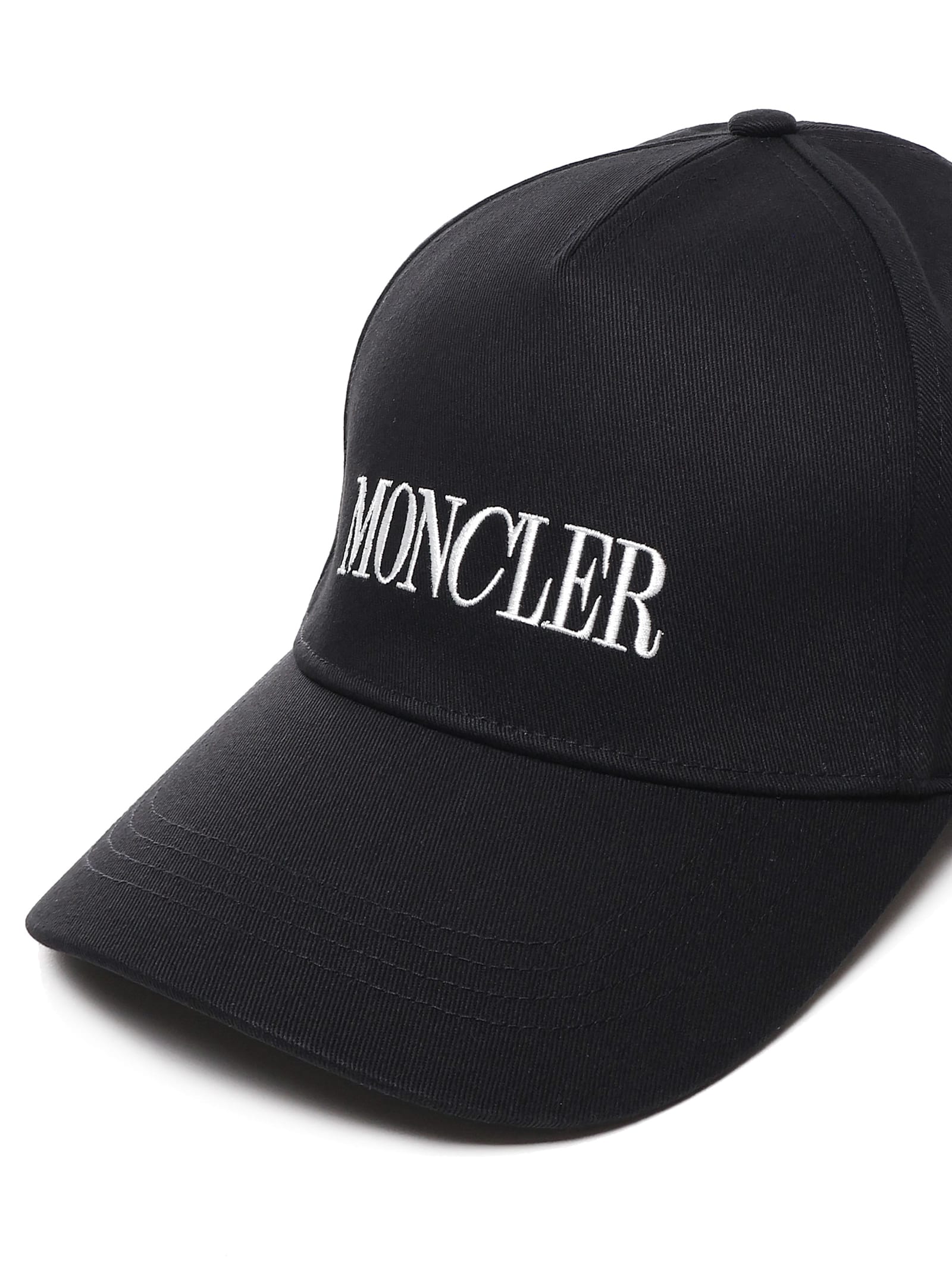 Shop Moncler Cotton Hat With Logo Lettering In Black