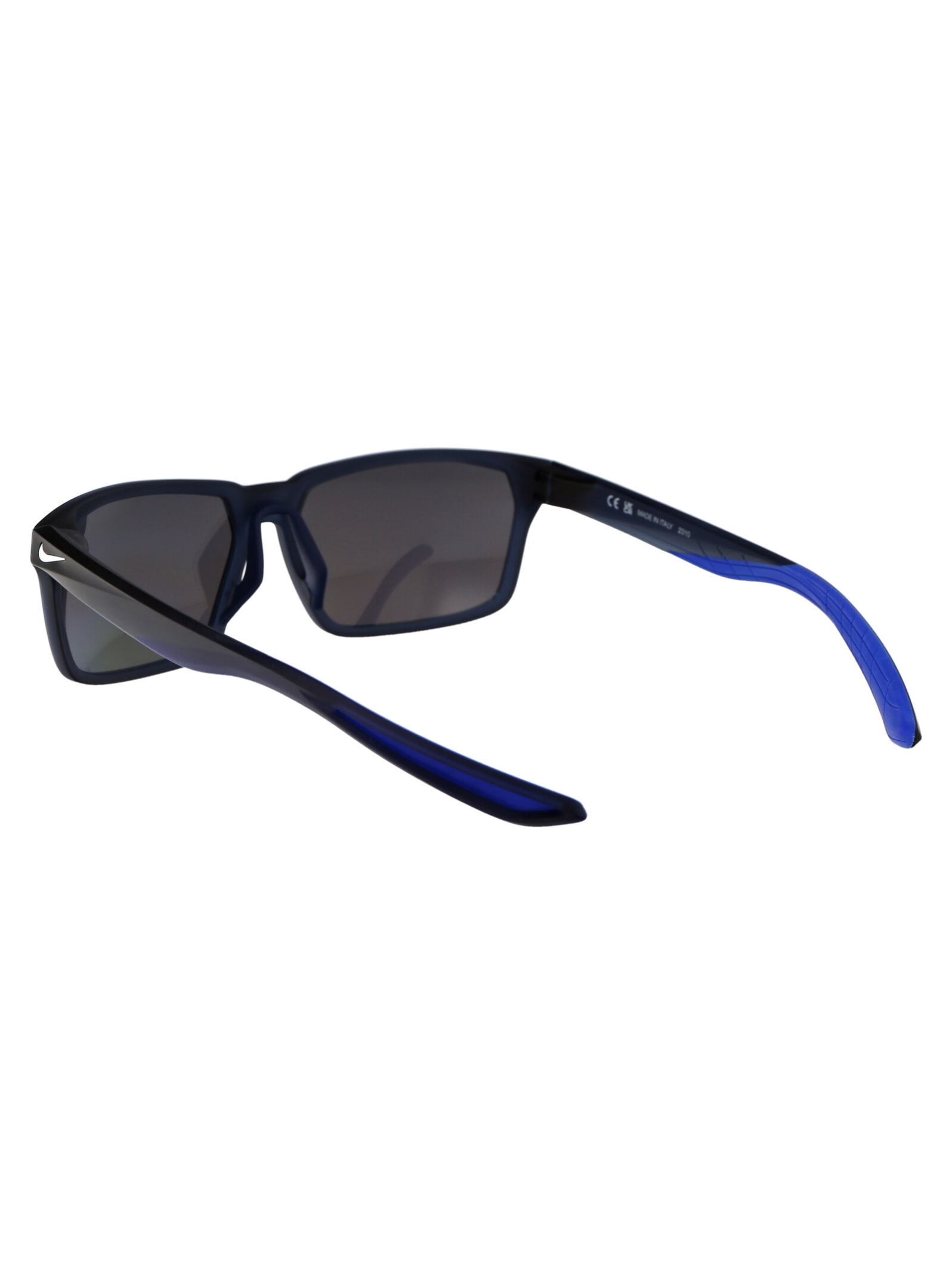 Nike Maverick Rge Rectangle-frame Sunglasses In 410 Midnight Navy/white Bleu/blanc