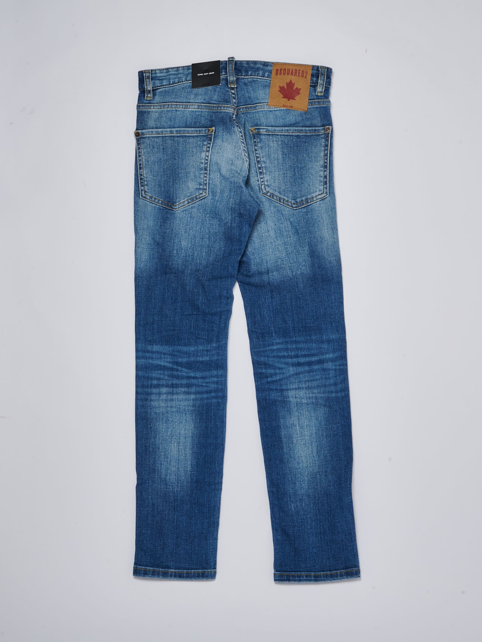 Shop Dsquared2 Guy Jeans Jeans In Denim Chiaro