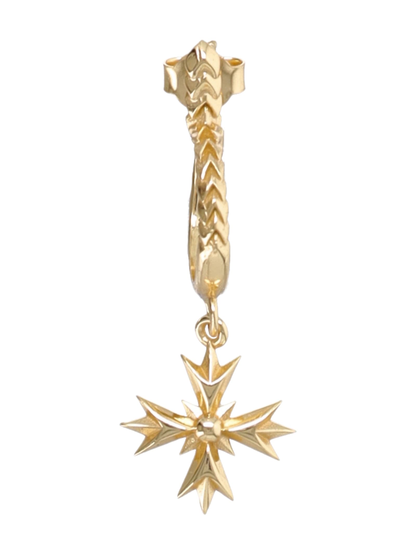 Shop Emanuele Bicocchi Single Earring Crest In Gold