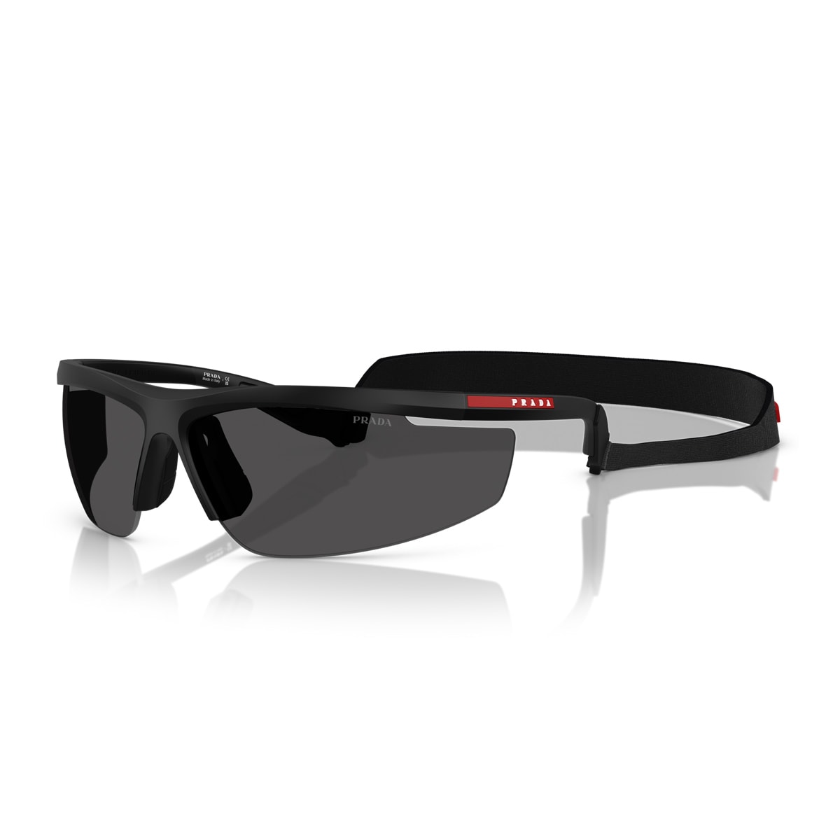 Prada Linea Rossa Ps A02s 1bo5s0 Nero Opaco Sunglasses In Black